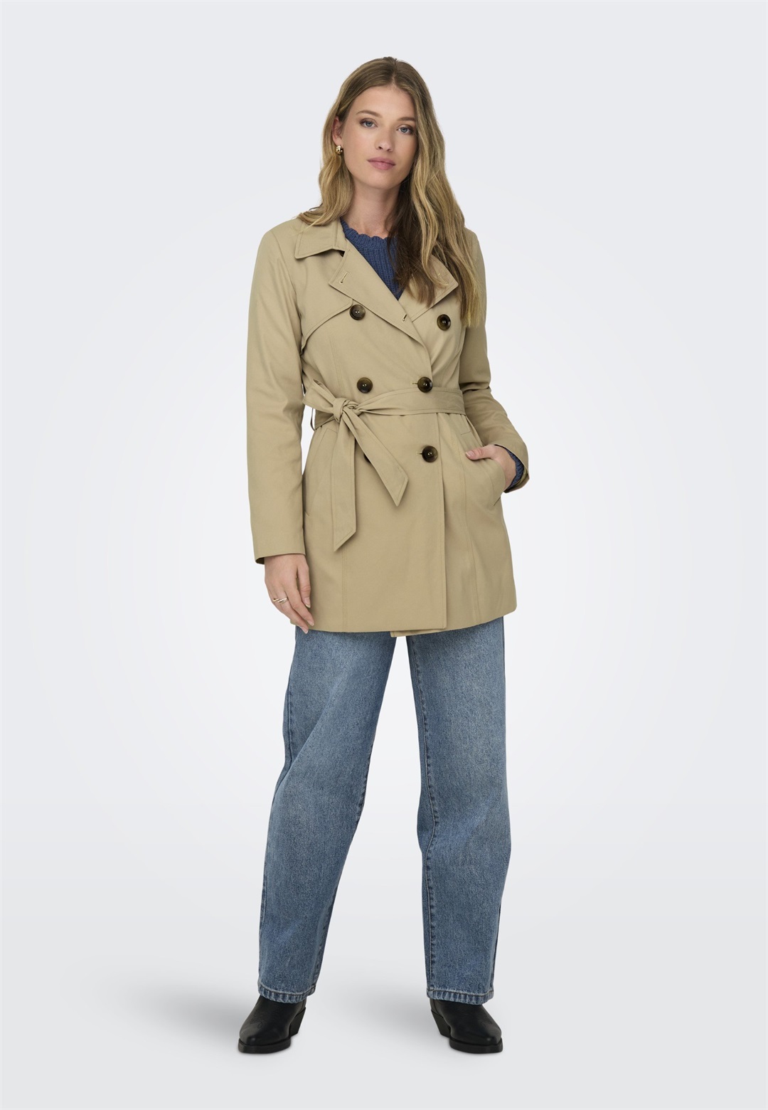 ONLY ONLVALERIE - Trenchcoat - ginger root/beige