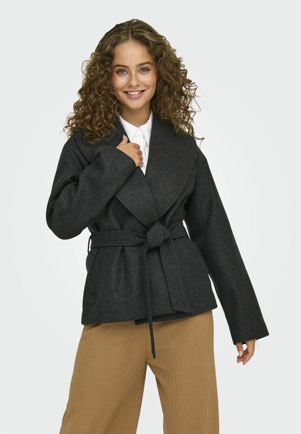 ONLY ONLAUGUSTA LIFE NOOS - Leichte Jacke - dark grey melange/dunkelgrau-meliert