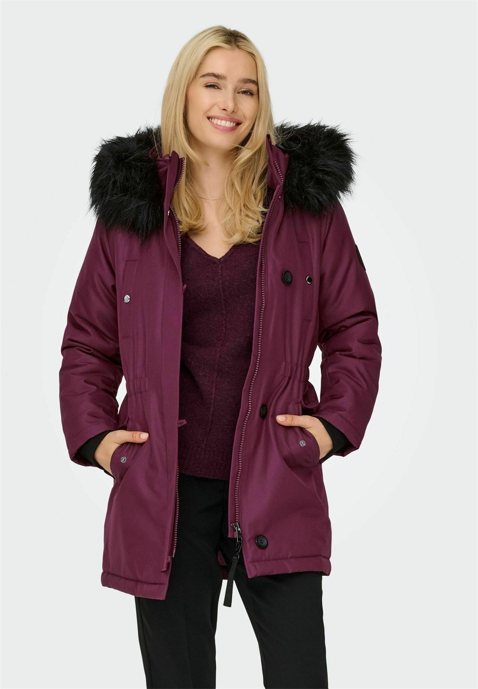 ONLY ONLIRIS LIFE - Parka - fig/bordeaux