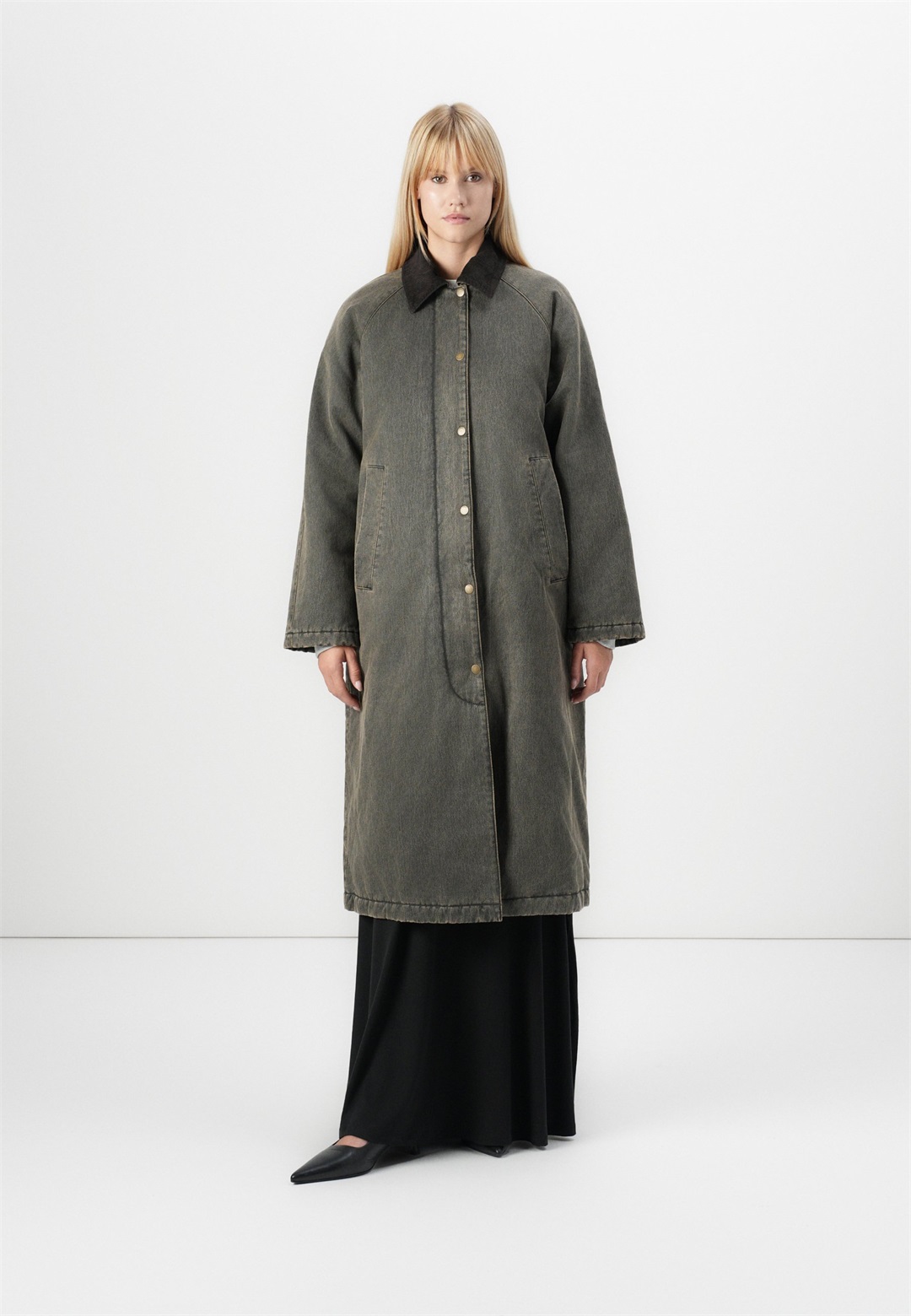 ONLY ONLJANET LONG COAT - Wintermantel - raven/chocolate torte/braun