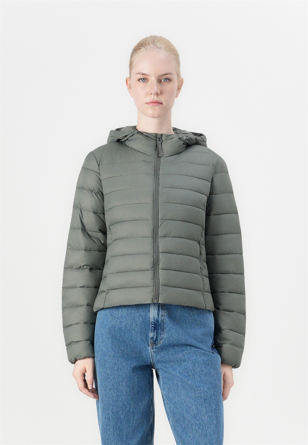 ONLY ONLTAHIA QUILTED HOOD - Winterjacke - castor gray/grau