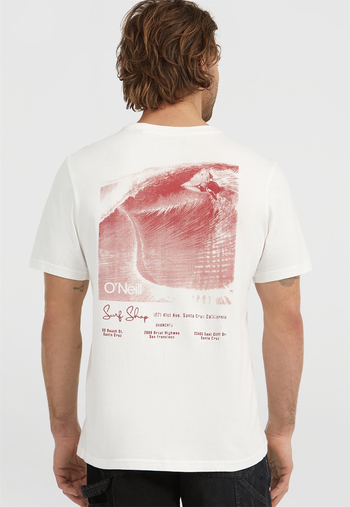 O'Neill O'RIGINALS BACK PRINT T-SHIRT - T-Shirt print - snow white/weiß