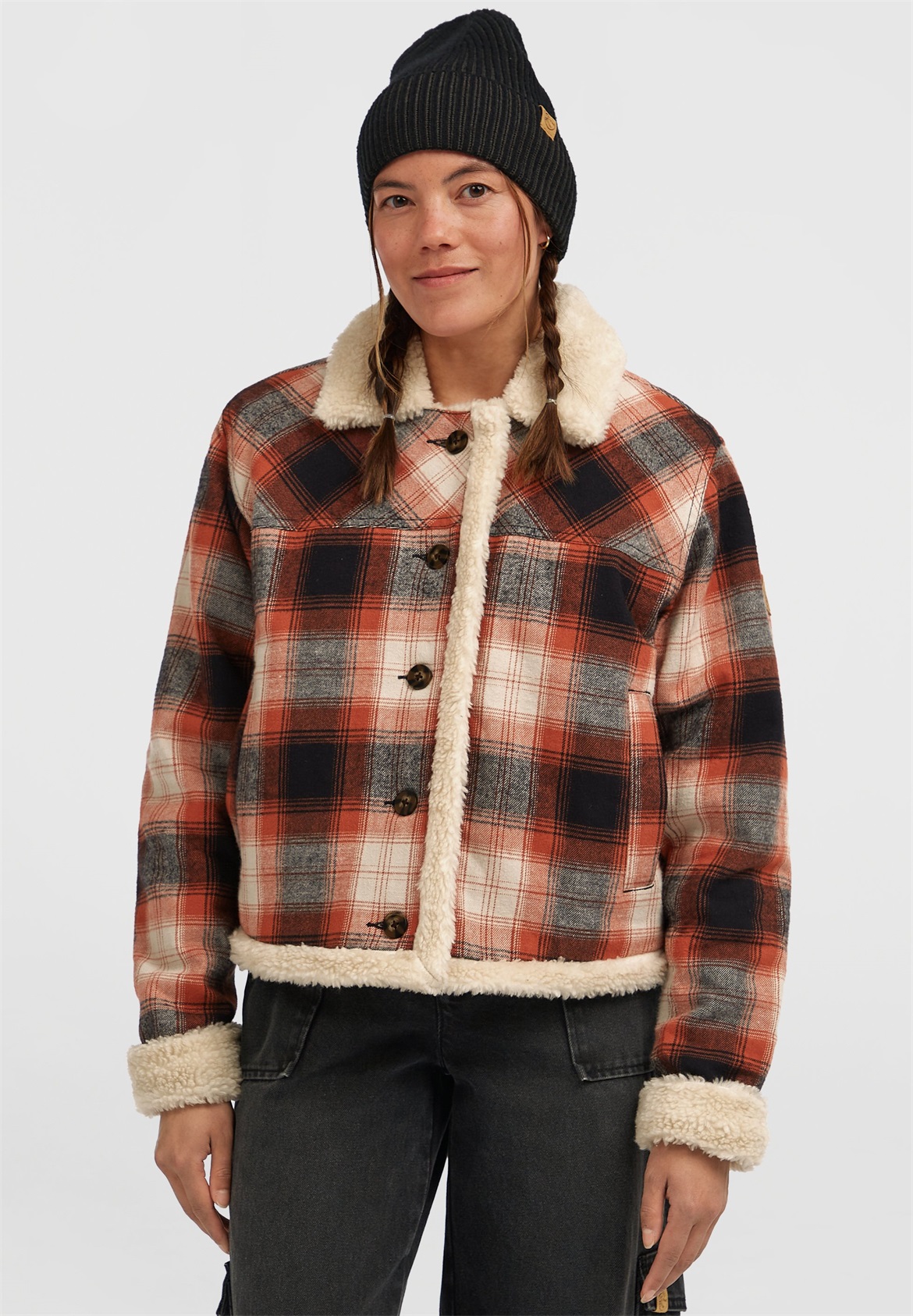 O'Neill O'RIGINALS FLEECE LINED JACKET - Übergangsjacke - bonfire check/mehrfarbig