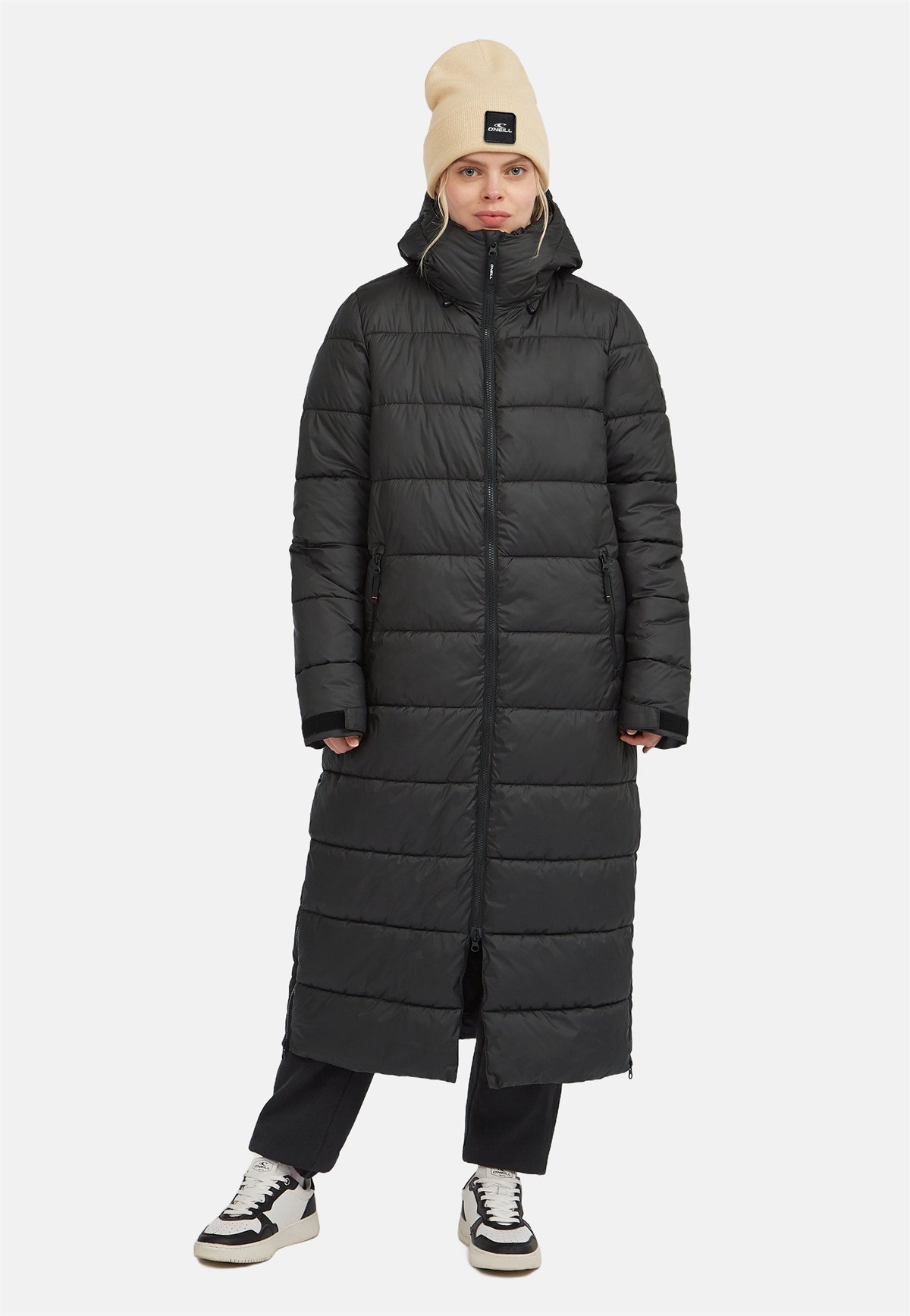 O'Neill MUST-HAVE LONG PUFFER - Wintermantel - schwarz/schwarz meliert