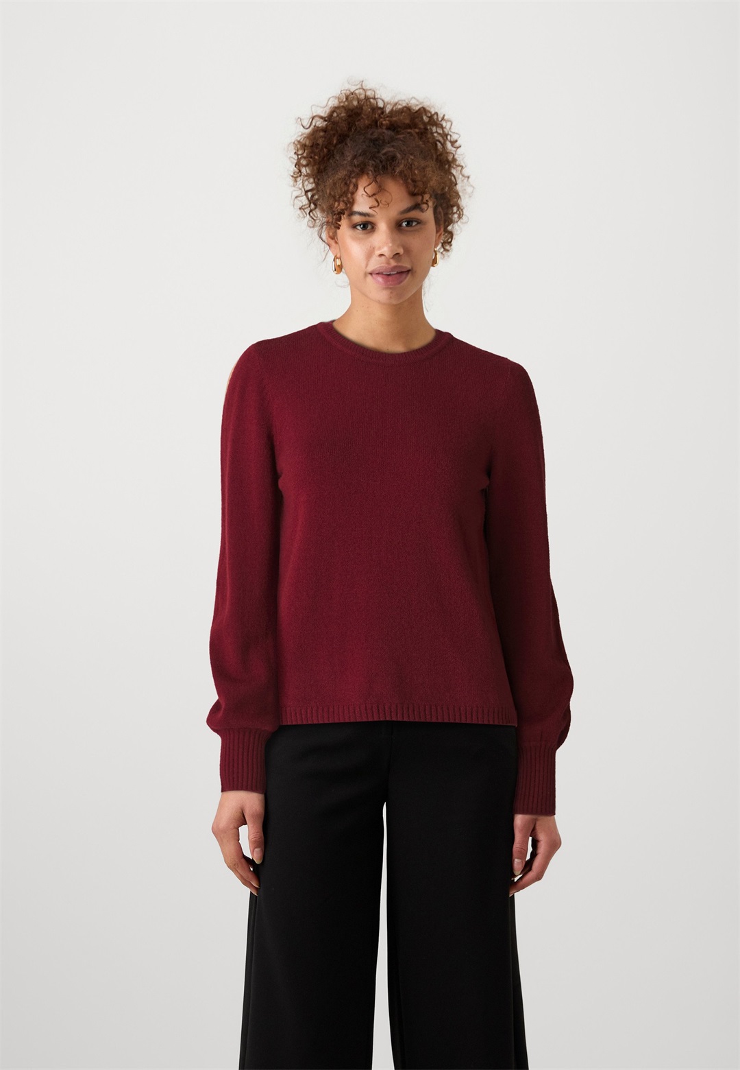 ONLY Tall ONLLEVA BALLOON - Strickpullover - cabernet melange/dunkelrot