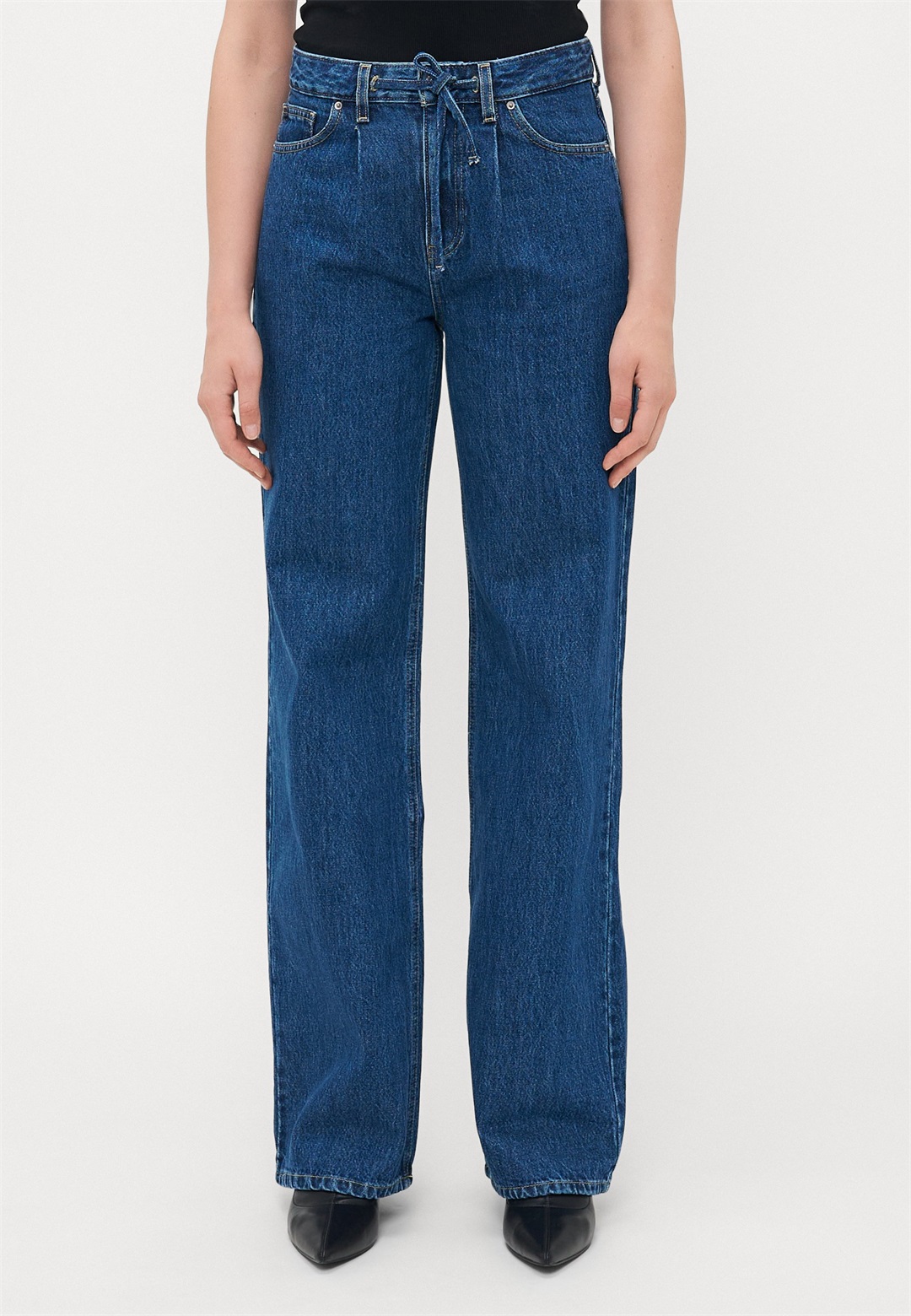 ONLY Tall ONLEMME BELT - Wide Leg - medium blue denim/blue denim