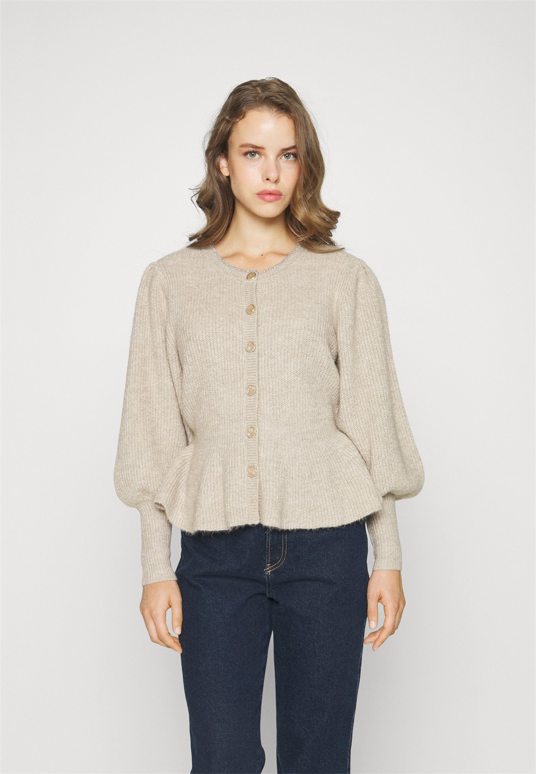 ONLY Petite ONLRIO LIFE CARDIGAN - Strickjacke - toasted coconut/braun