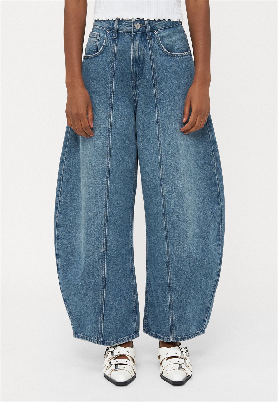 ONLY Petite ONLTAYLOR BARREL - Jeans Relaxed Fit - dark blue denim/smoke blue/dark-blue denim