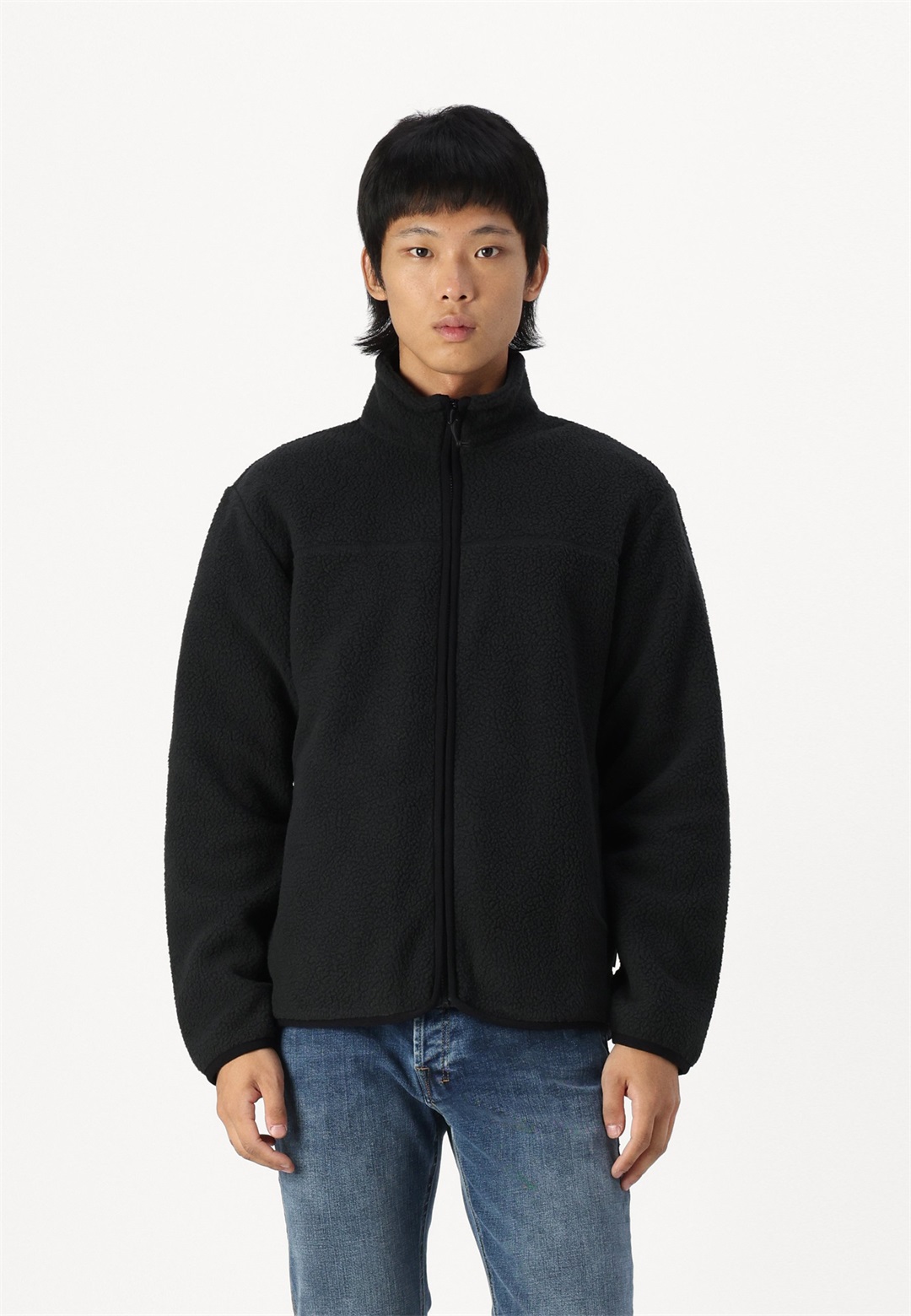 Only & Sons ONSEMILIO FULL ZIP HIGH NECK UNISEX - Fleecejacke - black/schwarz