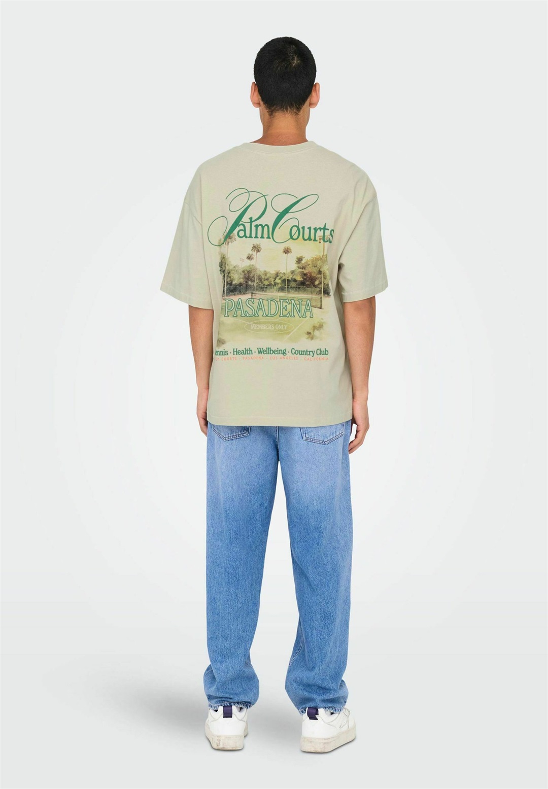 Only & Sons MILO - T-Shirt print - moonstruck/hellgrau