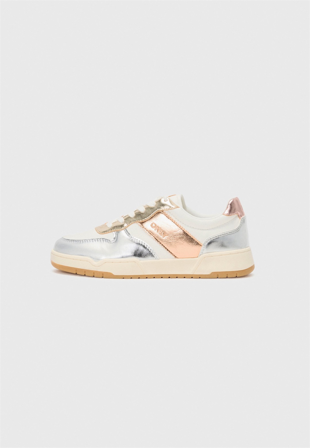 ONLY SHOES ONLSWIFT - Sneaker low - white/silver-coloured/rose gold-coloured/weiß