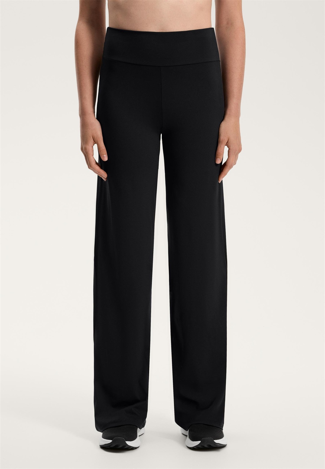 OYSHO HIGH-RISE COMFORTLUX STRAIGHT-LEG - Leggings - Hosen - black/schwarz