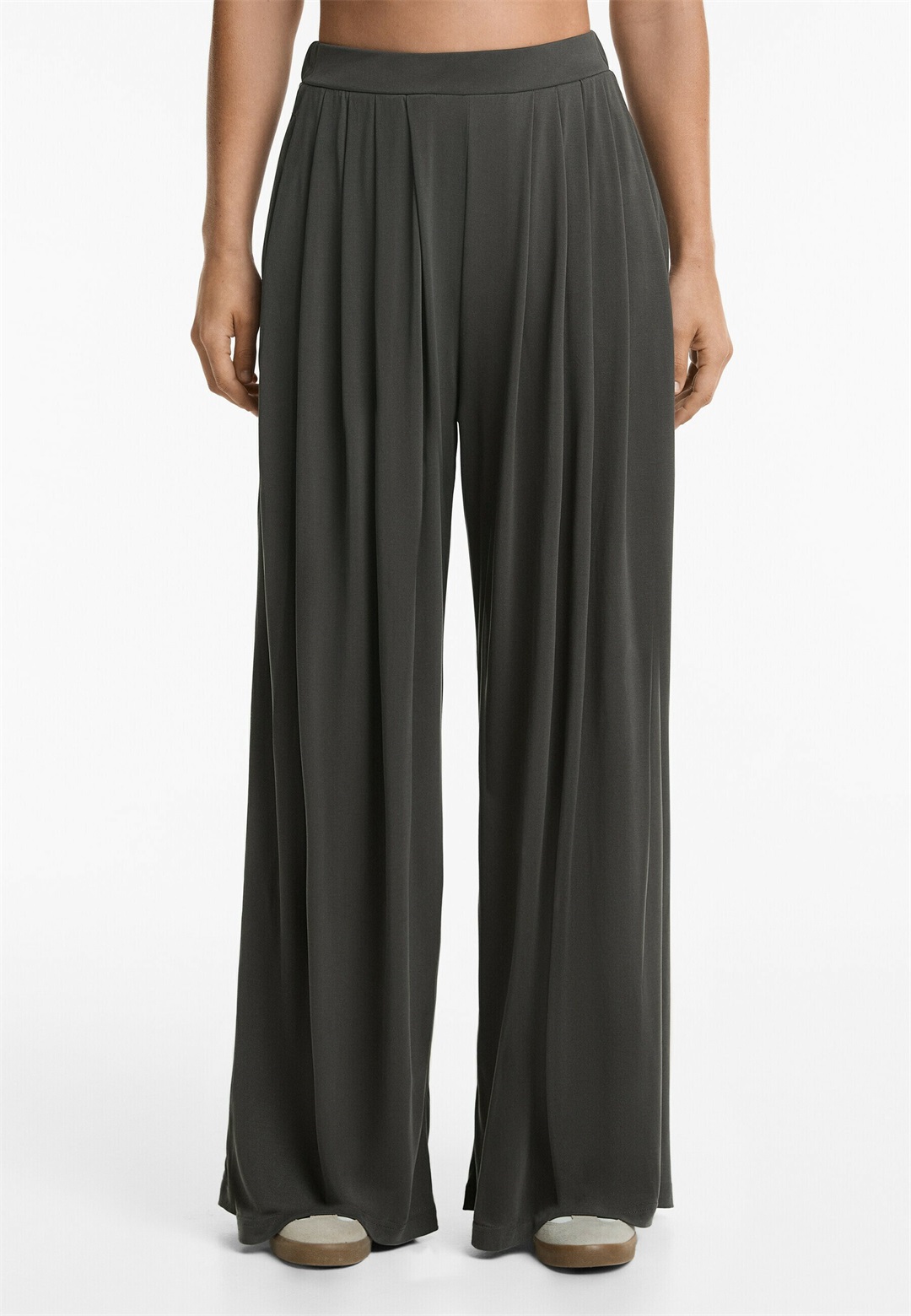 OYSHO EXTRA WIDE SOFT TOUCH - Stoffhose - dark grey/dunkelgrau