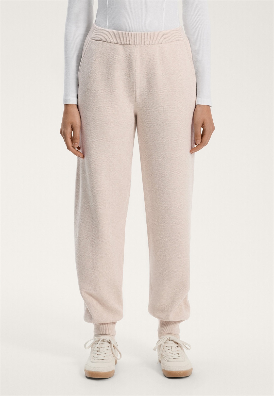 OYSHO KNIT JOGGER - Jogginghose - stone/beige