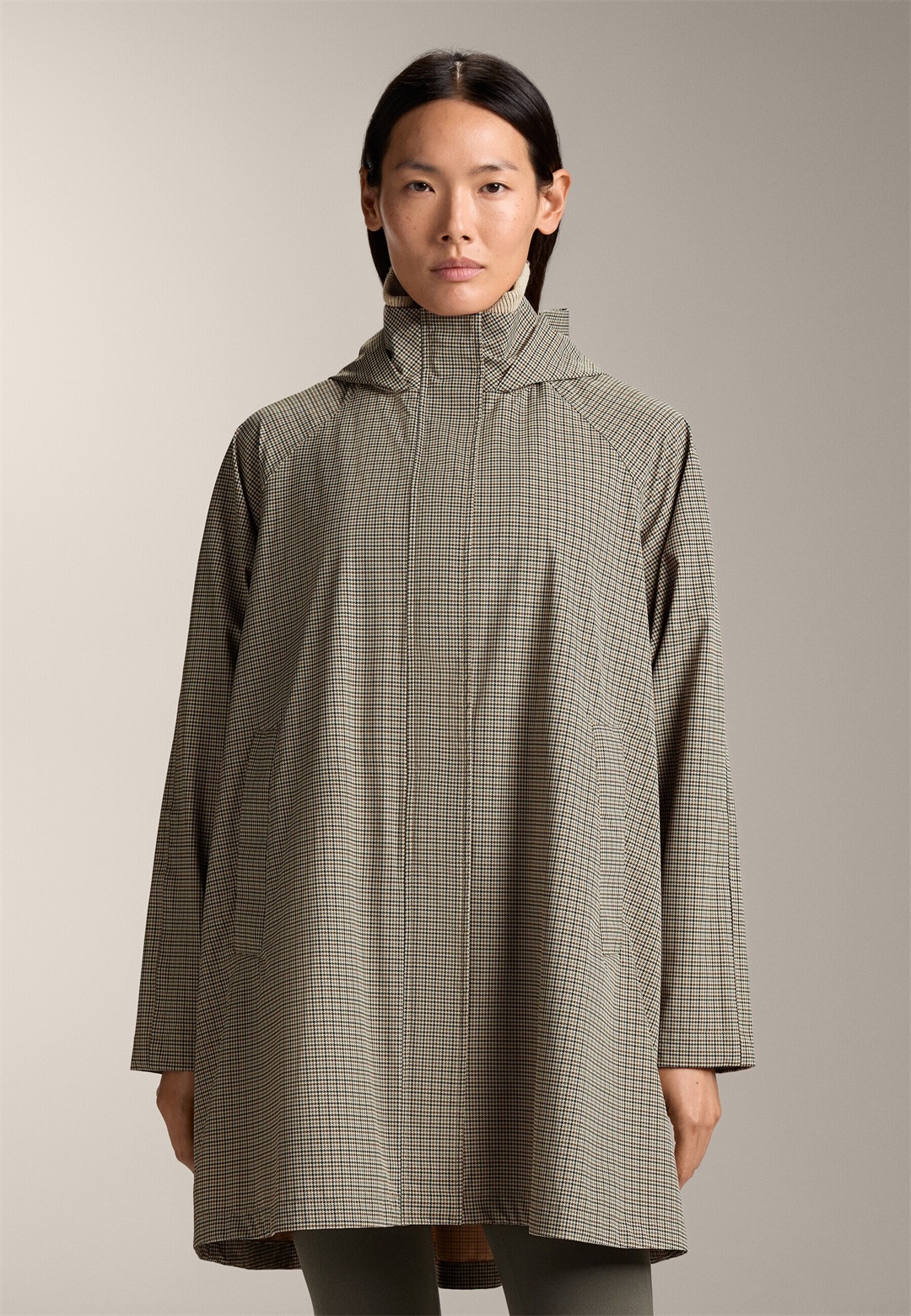 OYSHO EXTRA-WEIGHT MIDI LAYER - Regenjacke / wasserabweisende Jacke - beige