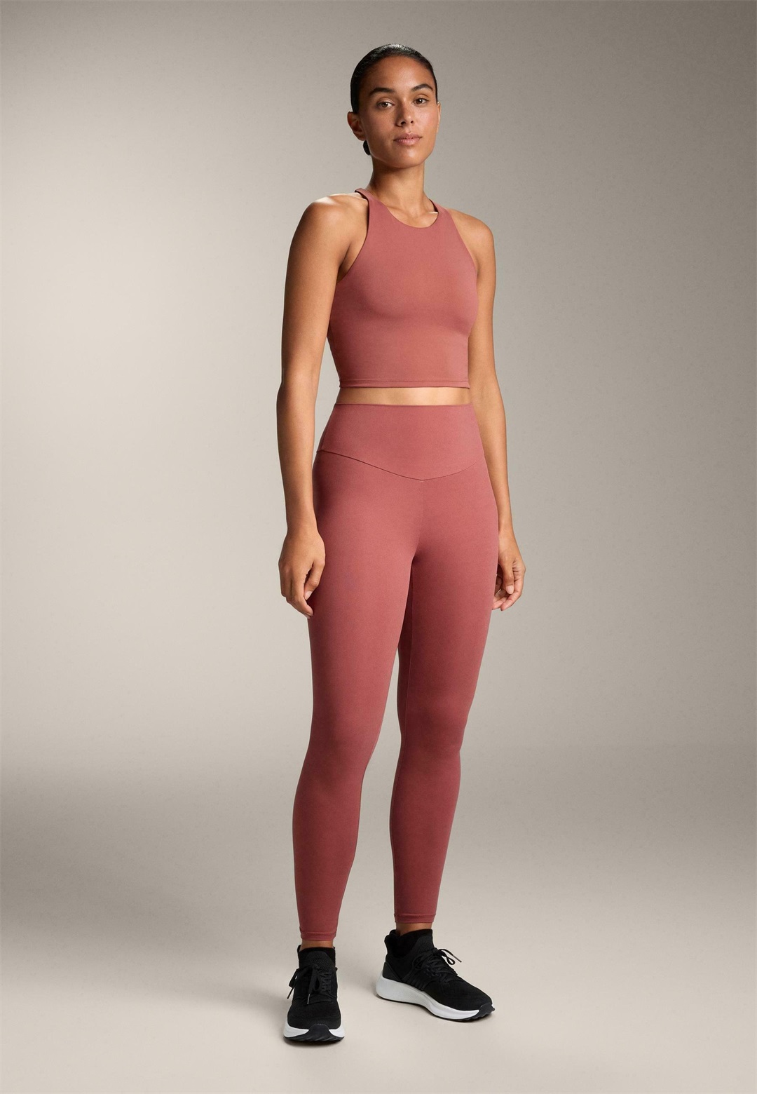 OYSHO COMFORTLUX HIGH RISE ANKLE-LENGTH - Leggings - Hosen - mottled light pink/rosa meliert
