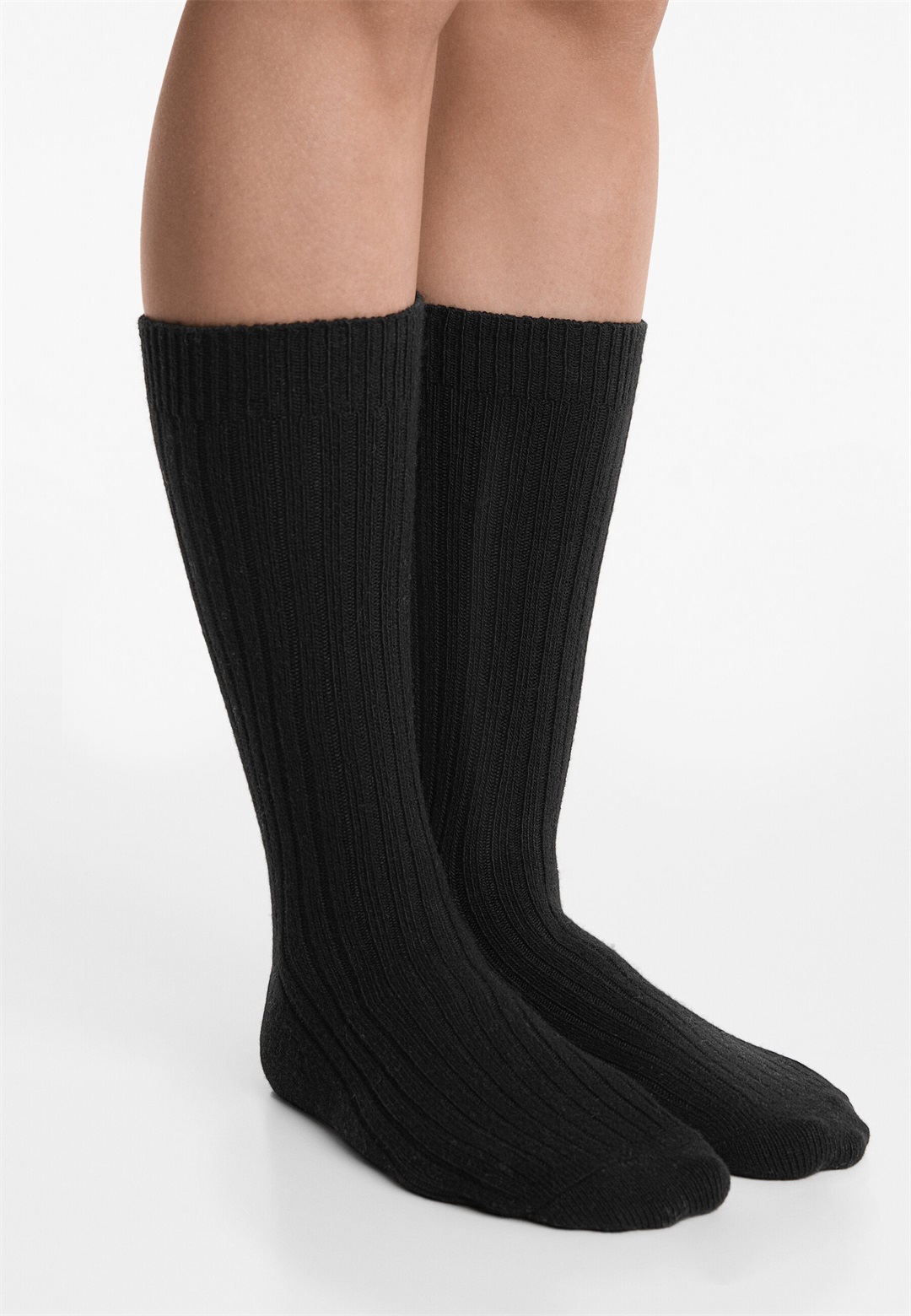 OYSHO 15% CASHMERE 10% WOOL CLASSIC - Socken - black/schwarz