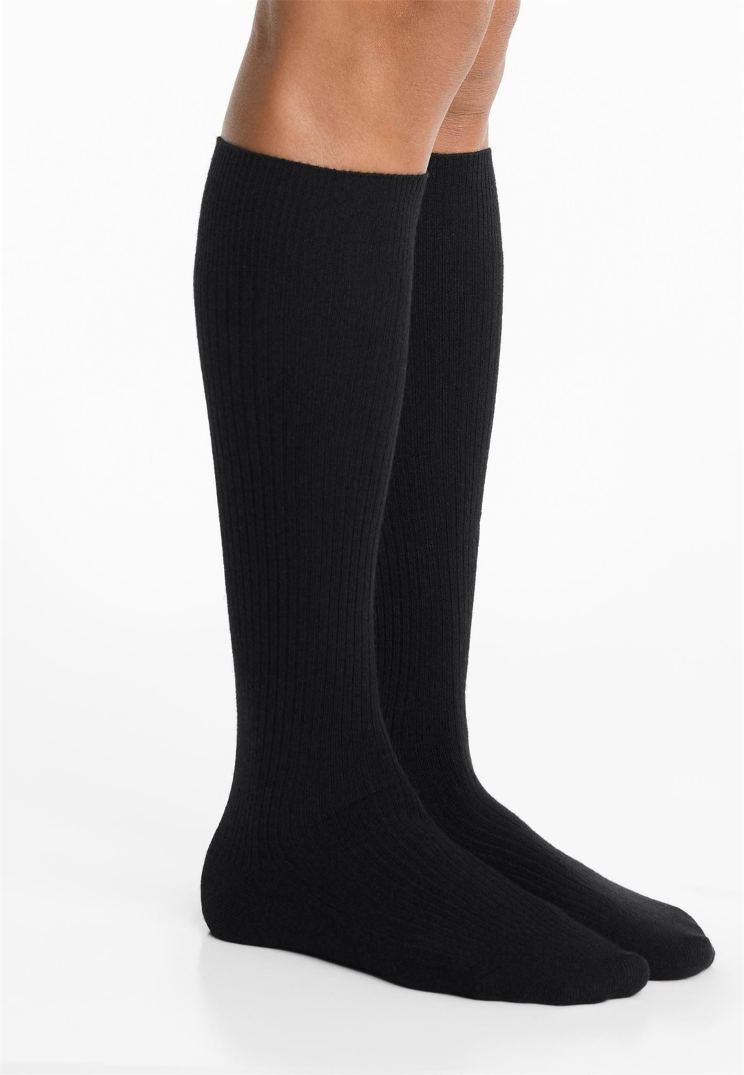OYSHO LONG 15% CASHMERE SOFT TOUCH - Kniestrümpfe - black/schwarz