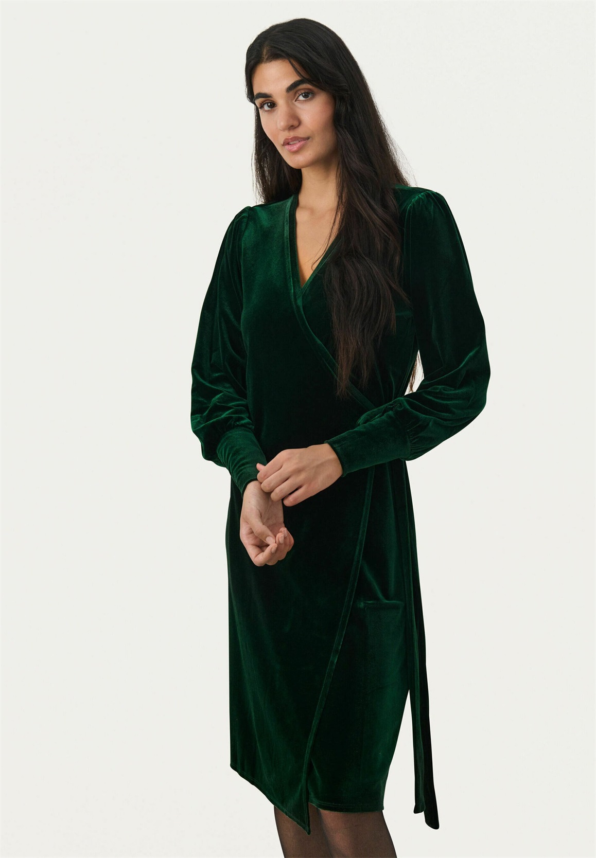 Part Two VANILLA - Strickkleid - sycamore/dunkelgrün