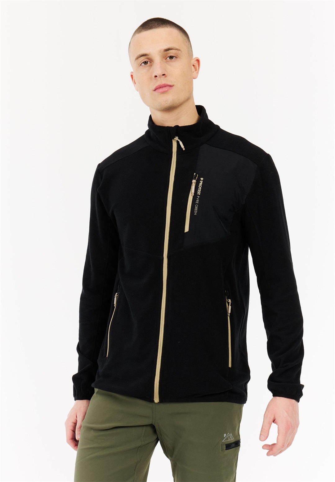 Protest Fleecejacke - true black/schwarz