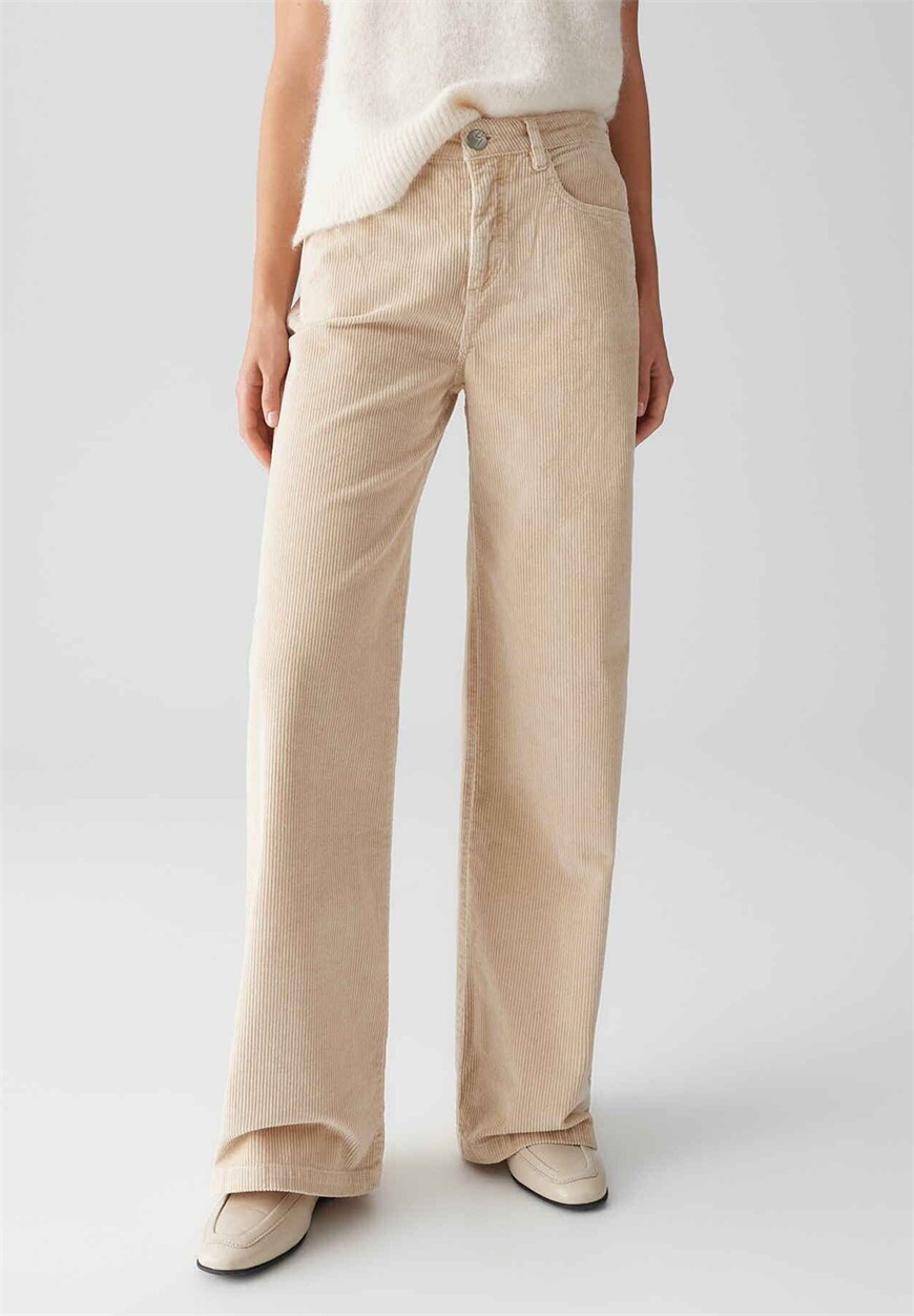 OPUS Wide Leg - macadamia/beige