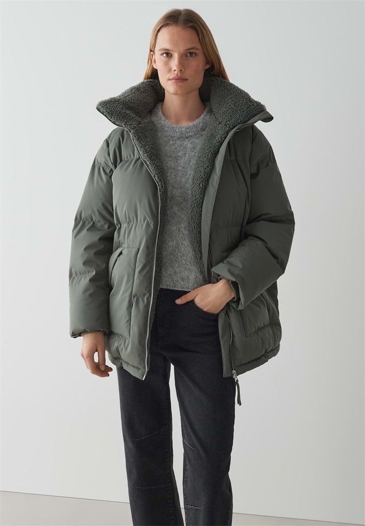 OPUS LOOSE FIT QUILTED - Wintermantel - dark sage/grün