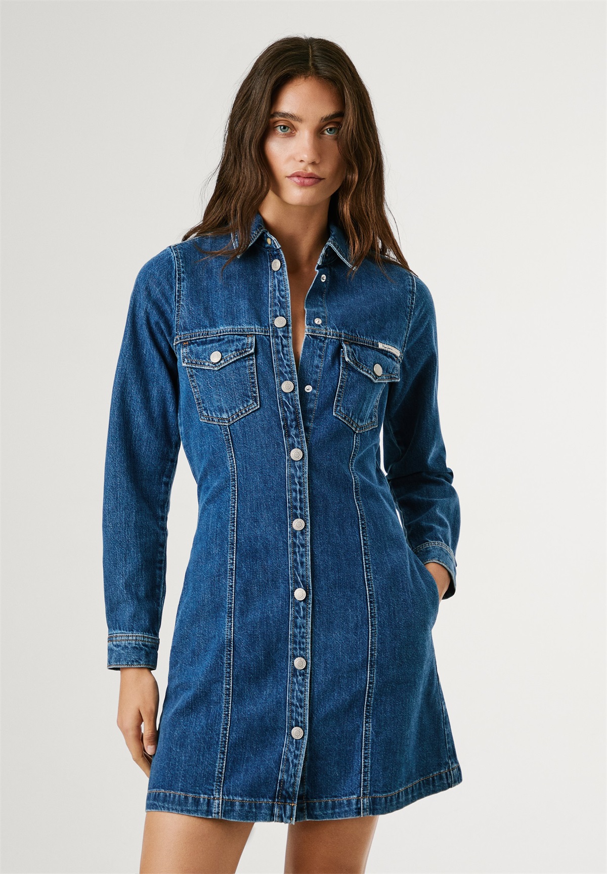 Pepe Jeans Jeanskleid - denim/blue denim