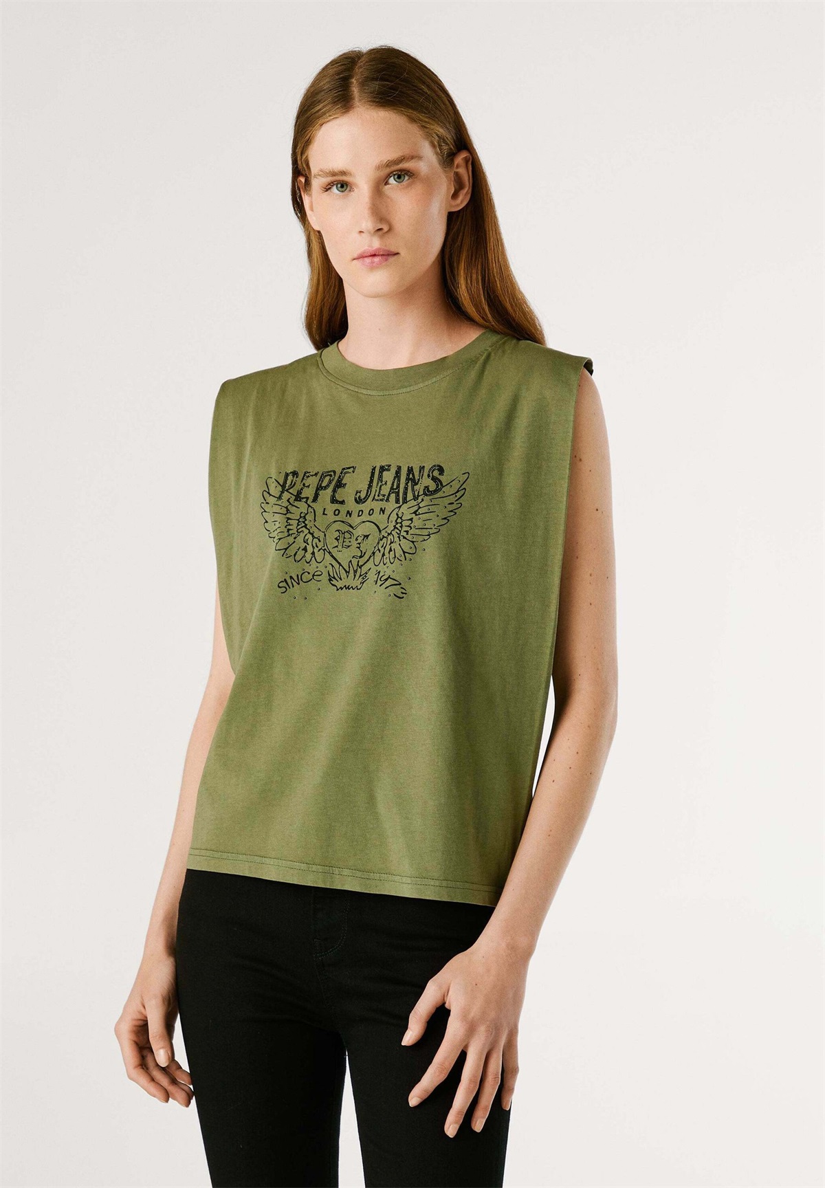 Pepe Jeans BERTHA - Top - khaki green/khaki