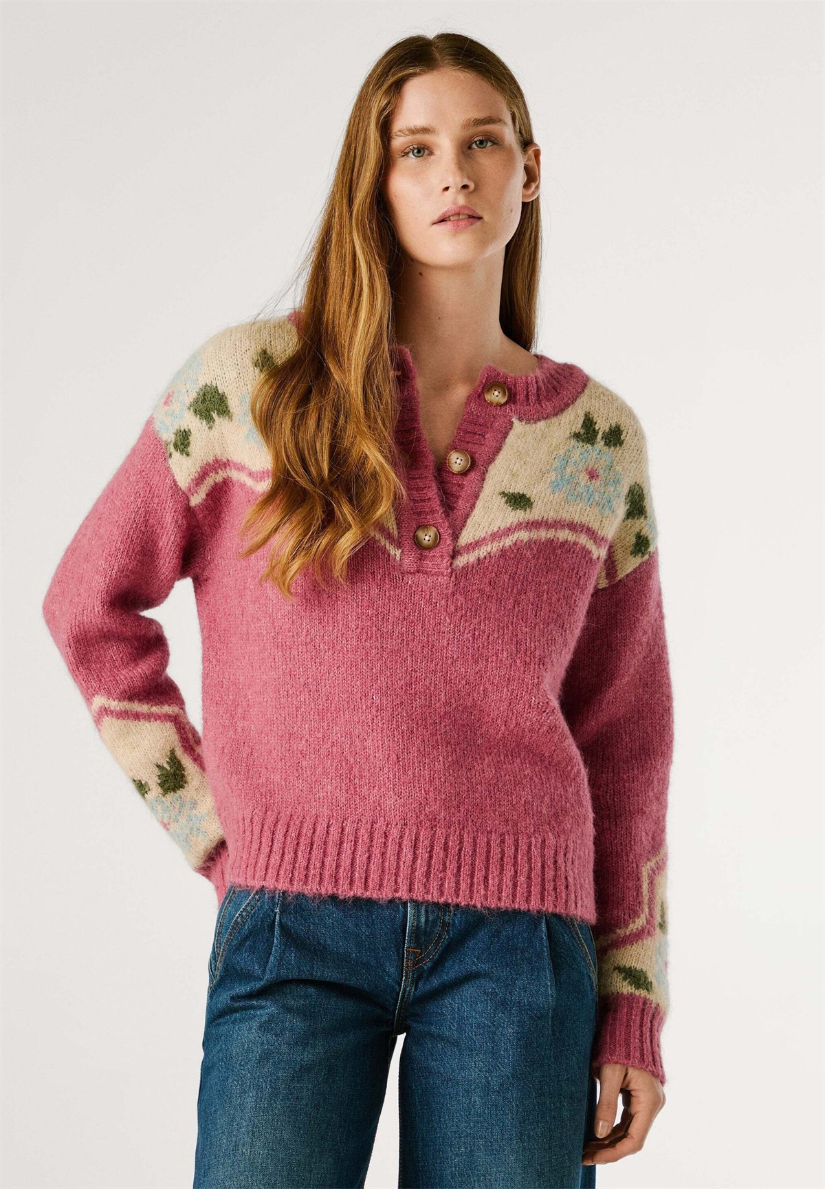Pepe Jeans CHIARA - Strickpullover - slate rose pink/pink