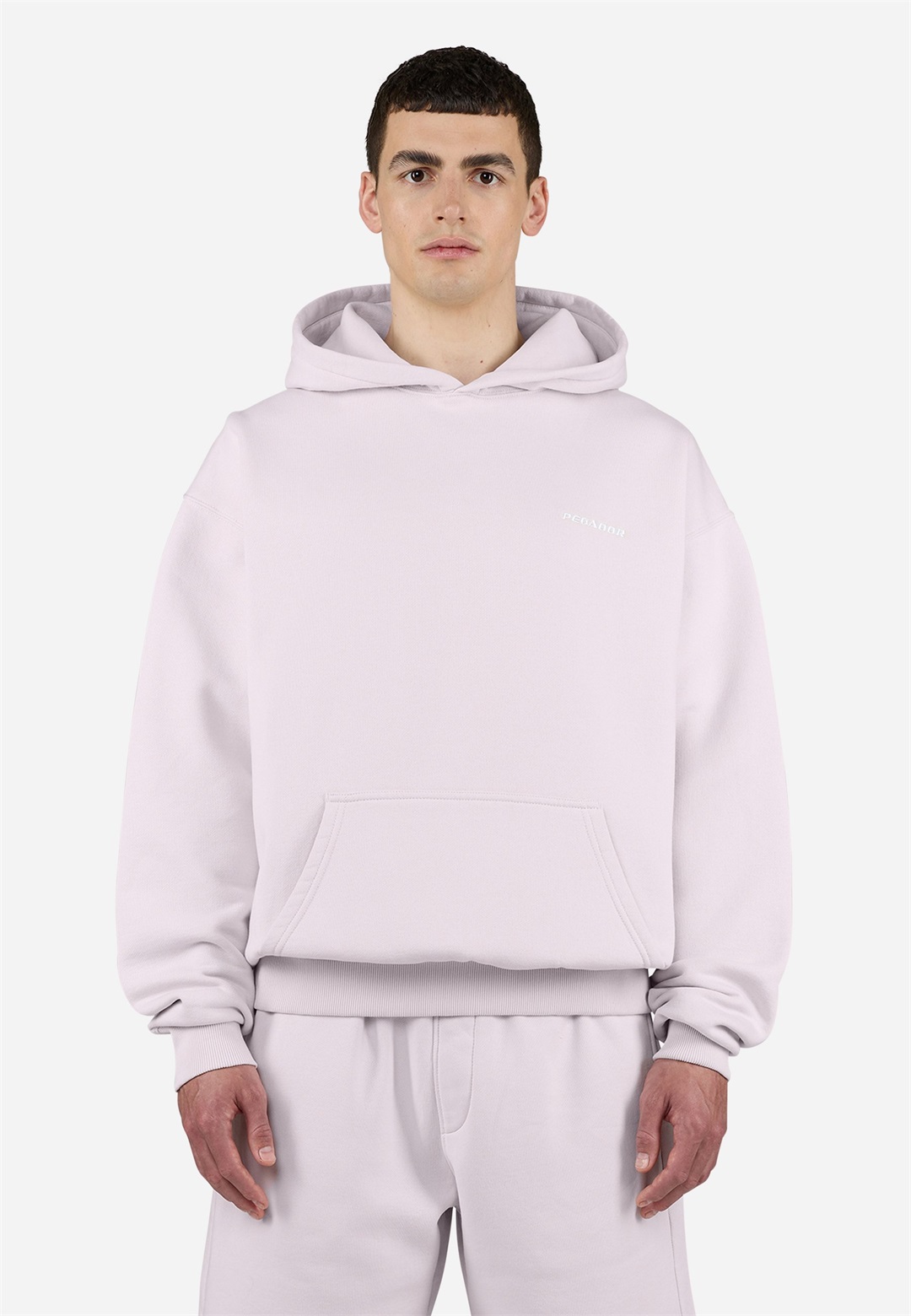 Pegador LOGO HOODIE - Sweatshirt - washed light lilac/white gum/lila