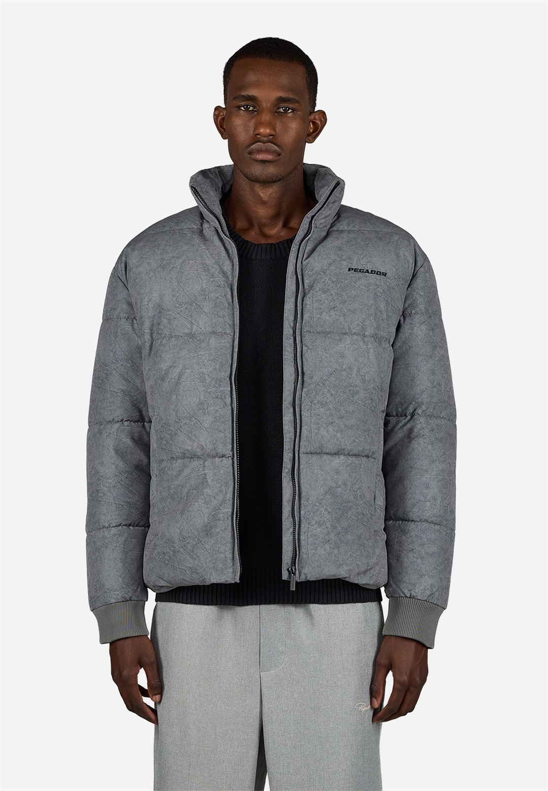 Pegador SOLIN PUFFER JACKET - Winterjacke - concrete grey/grau