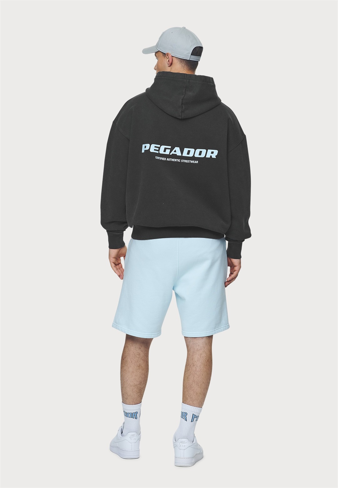 Pegador COLNE LOGO HOODIE - Kapuzenpullover - washed black/schwarz