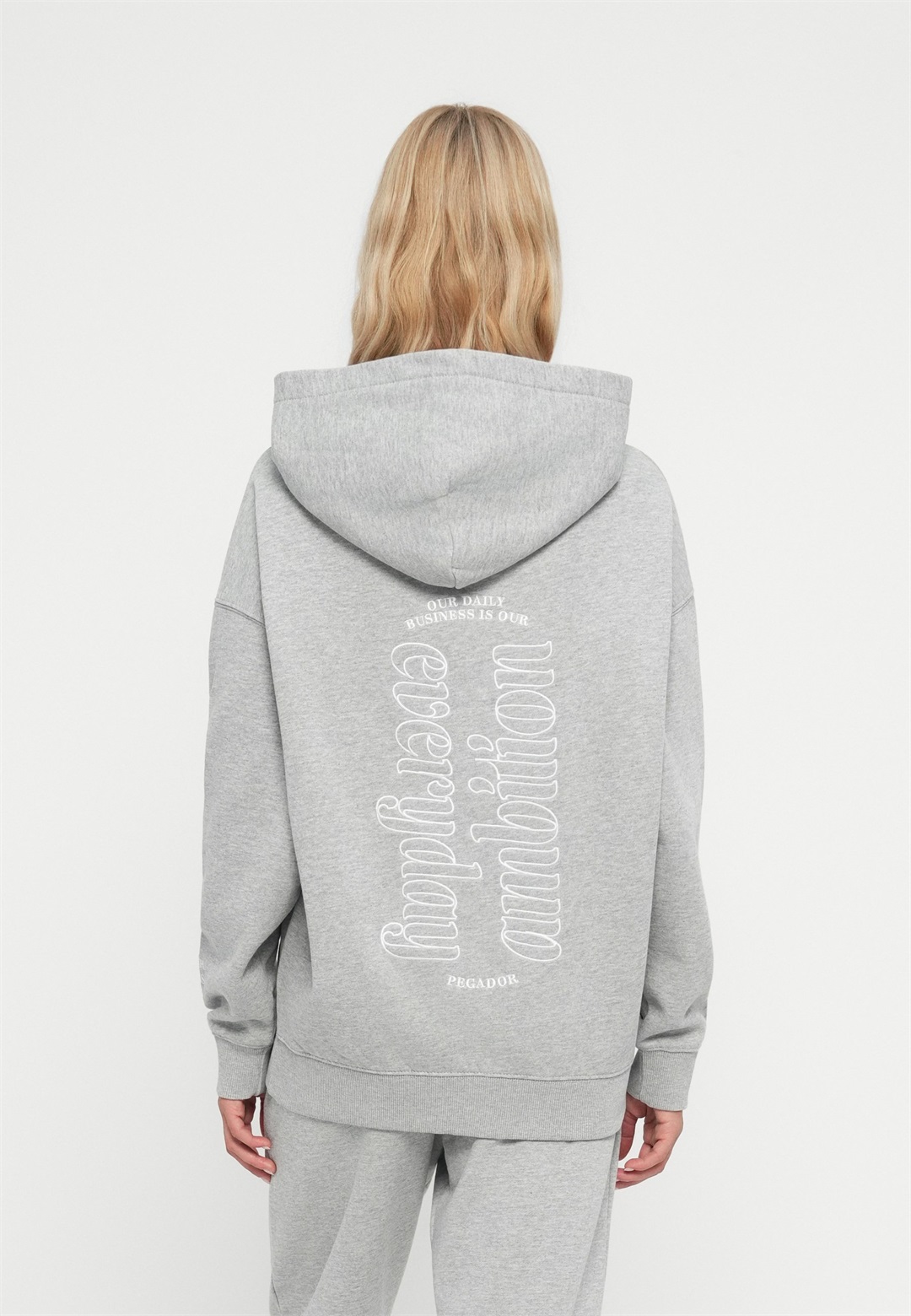 Pegador LUNIA OVERSIZED HOODIE - Kapuzenpullover - heather grey/grau