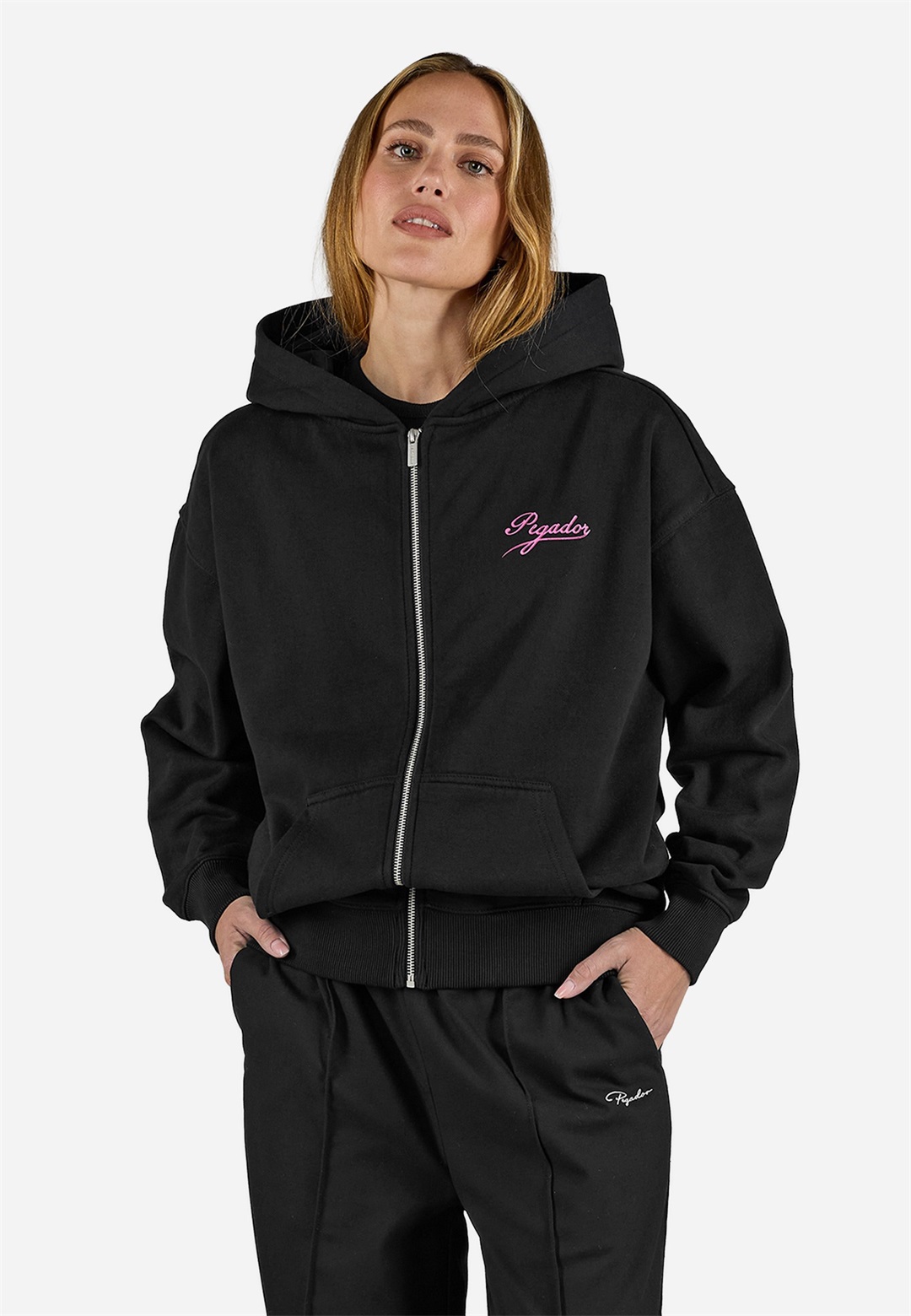 Pegador PALORA OVERSIZED - Sweatjacke - washed black/schwarz