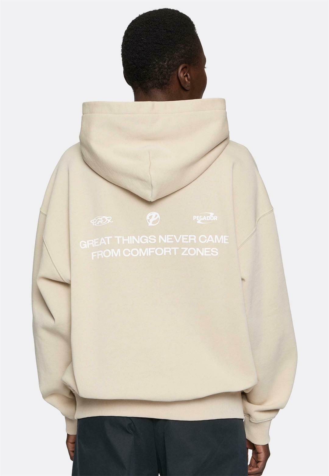 Pegador Kapuzenpullover - washed light beige/beige