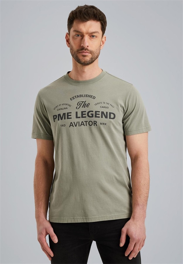 PME Legend MIT ARTWORK - T-Shirt print - shadow/grün