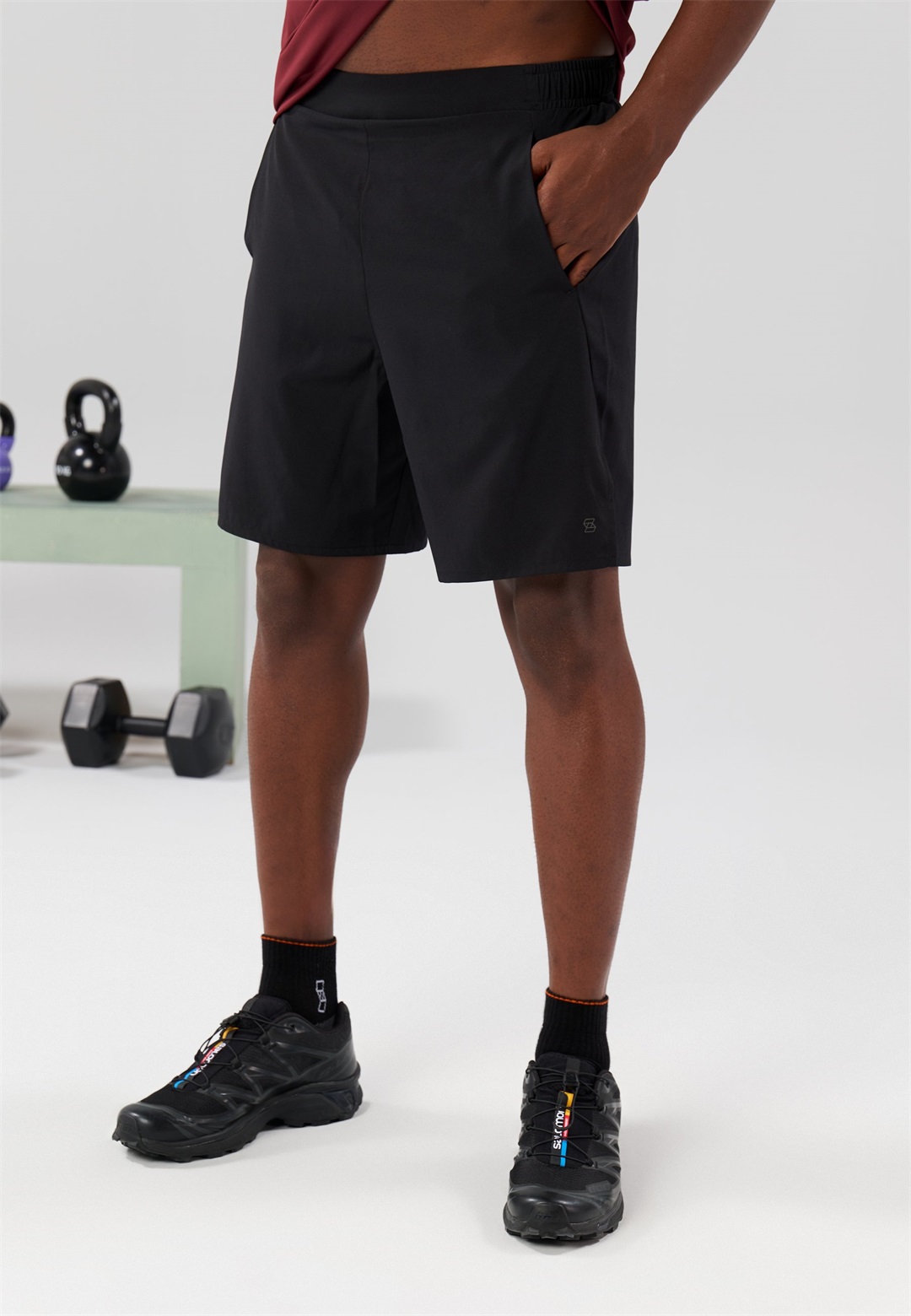 Pier One Sport REGULAR LENGTH SPORT SHORTS WITH POCKETS - Kurze Sporthose - black/schwarz