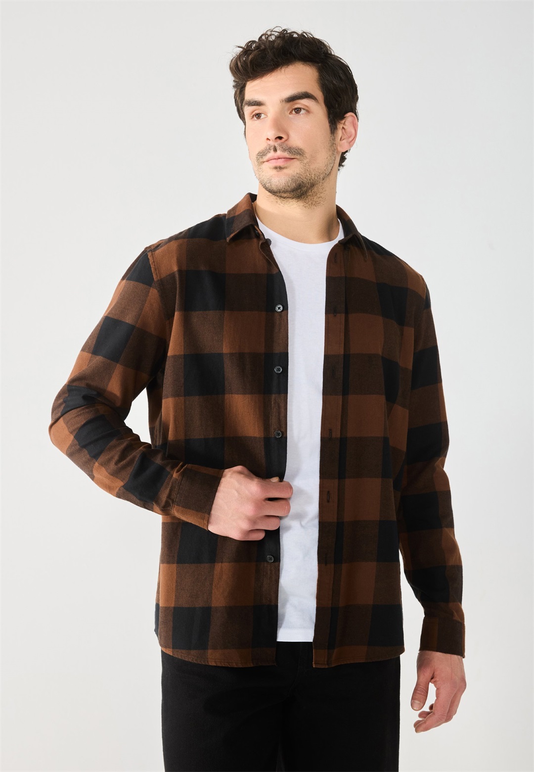 Pier One Hemd - black/brown/schwarz