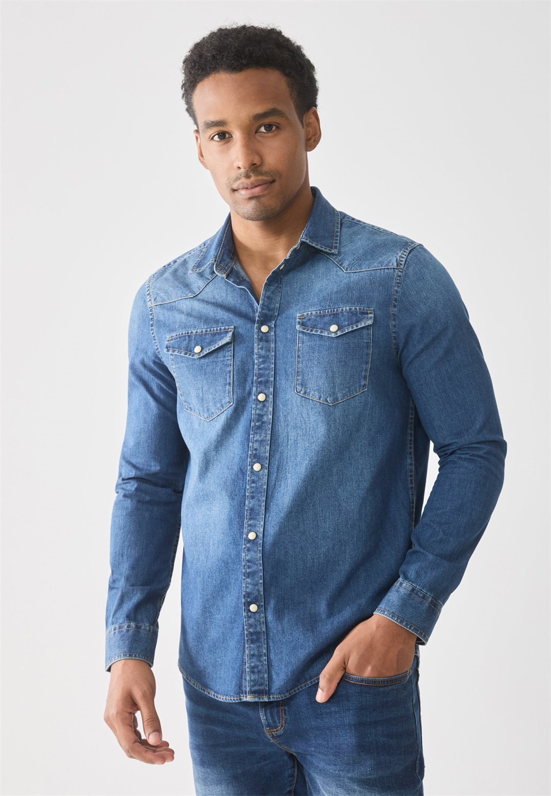 Pier One Hemd - blue denim