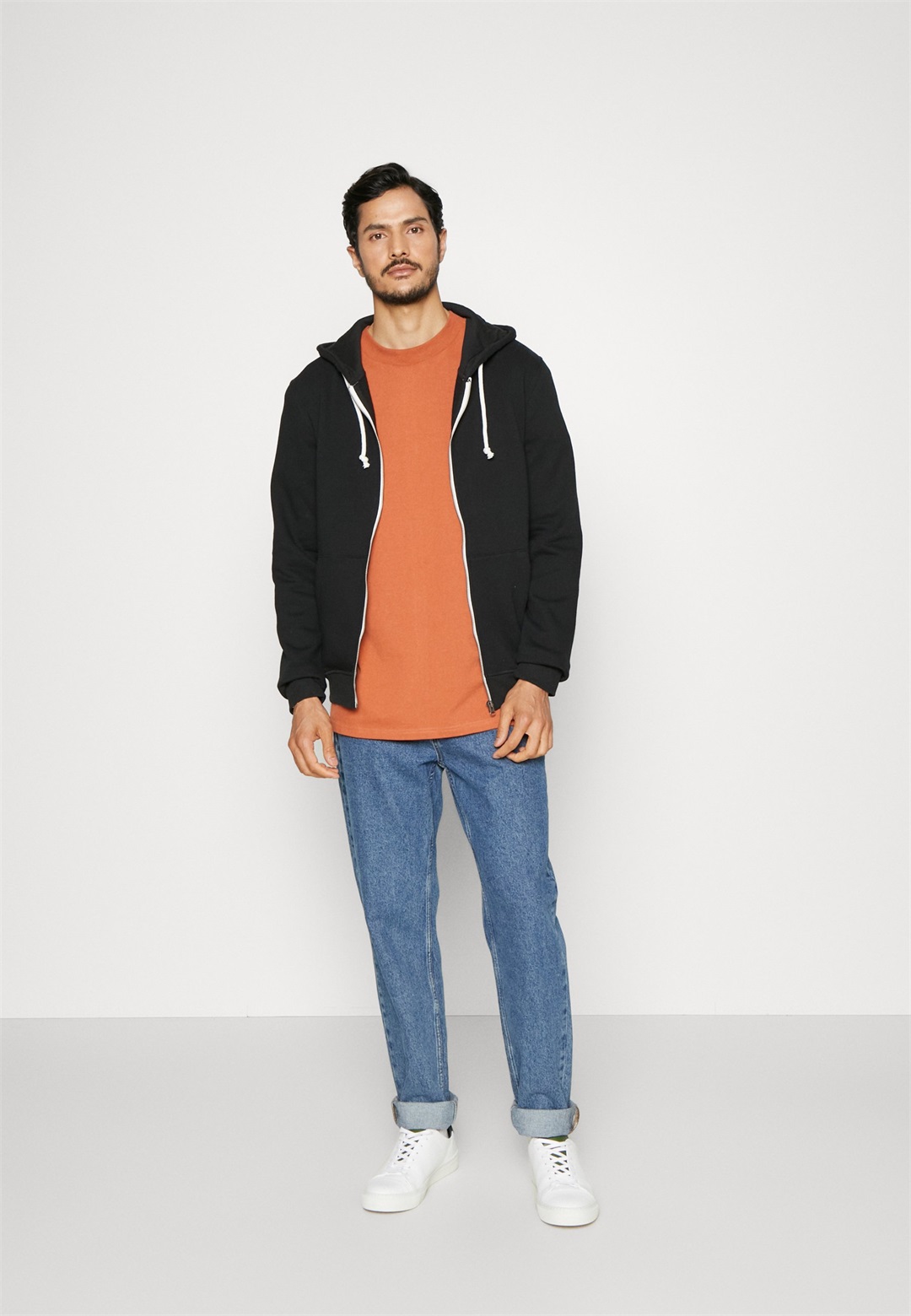 Pier One 2 PACK - Sweatjacke - black/mottled light grey/schwarz