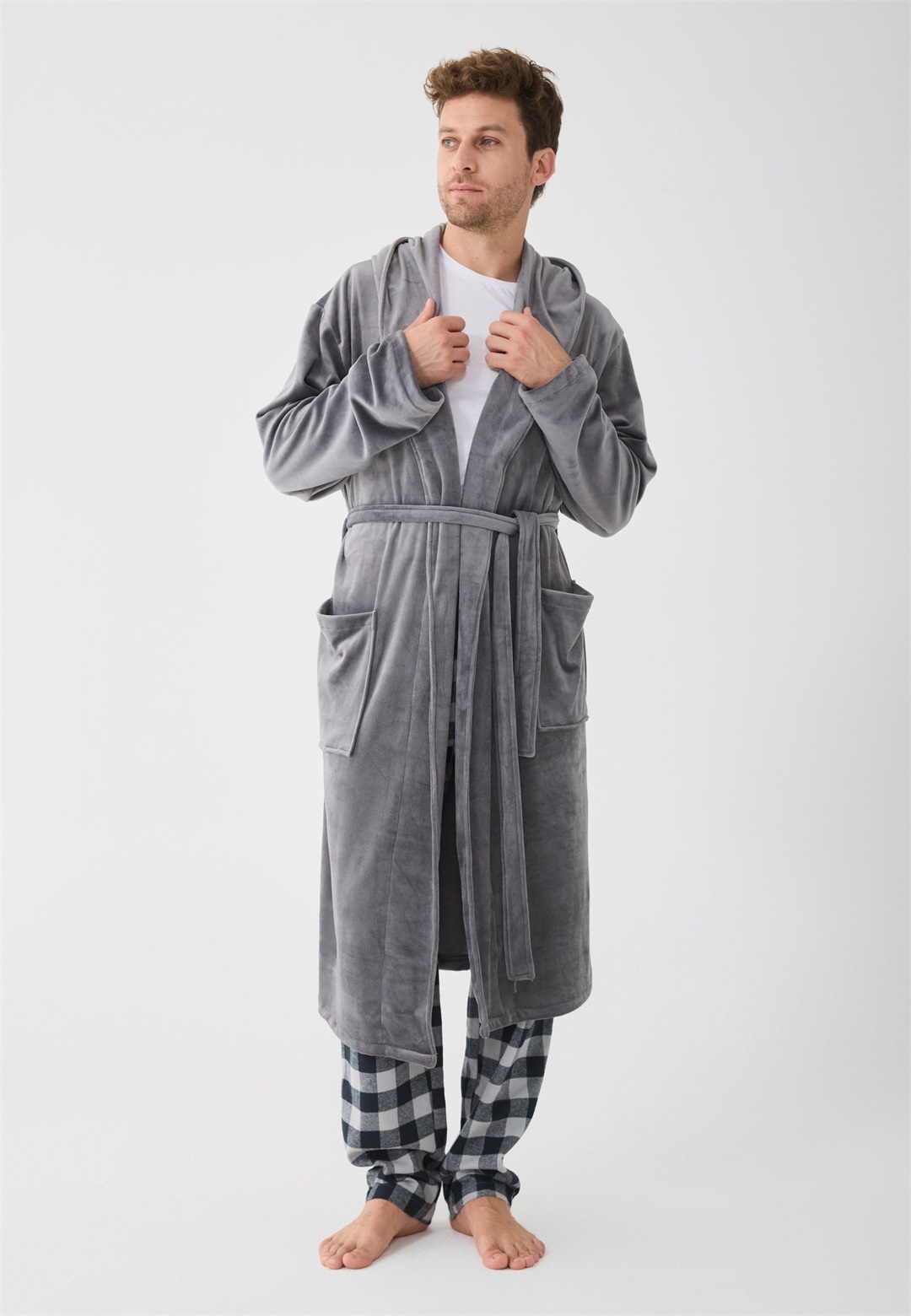 Pier One CHINCHILLA - Bademantel - grey/grau