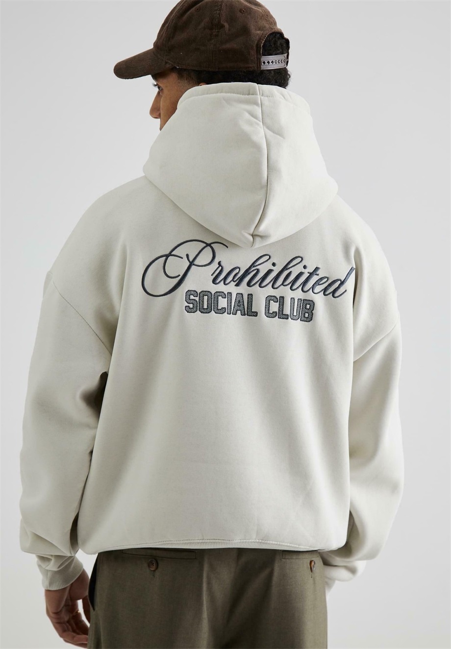 PROHIBITED Kapuzenpullover - white grey/weiß PROHIBITED Kapuzenpullover - white grey/weiß