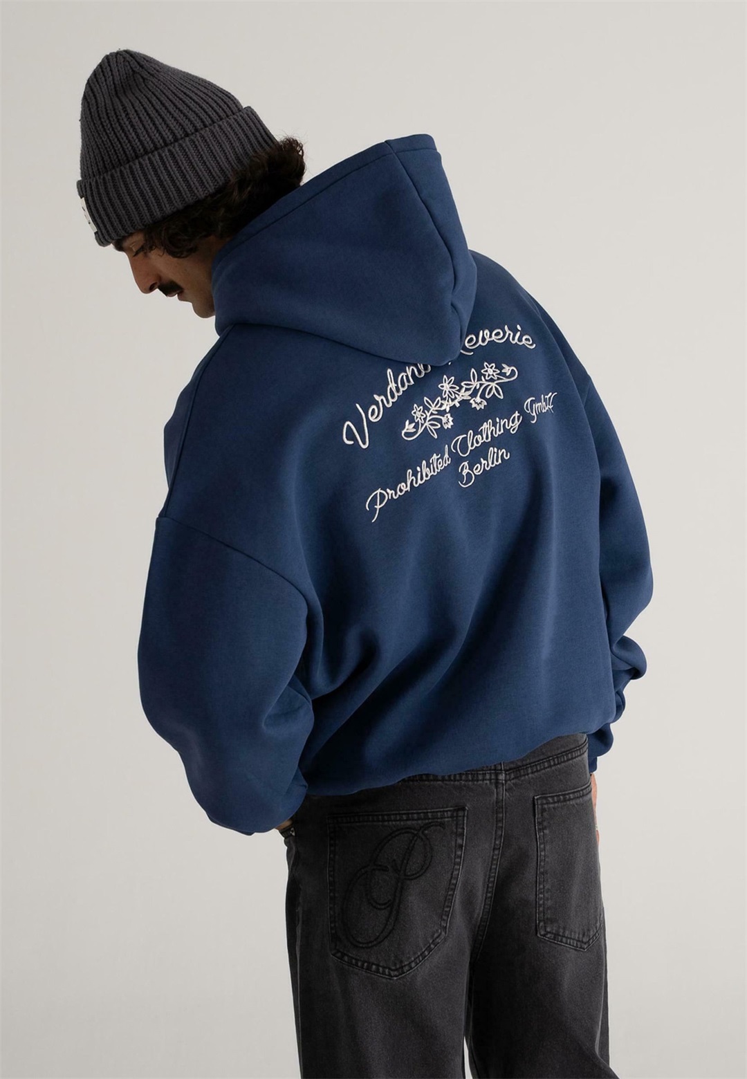 PROHIBITED VERDANT REVERIE - Kapuzenpullover - blue/blau