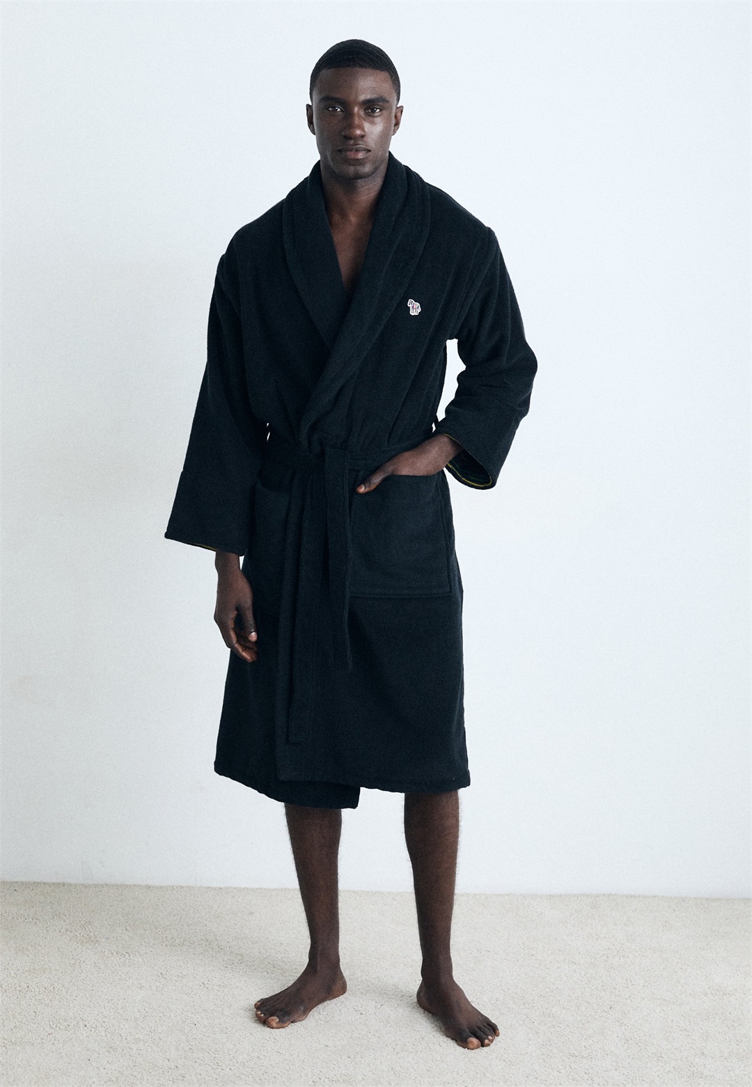 Paul Smith DRESSING GOWN ZEBRA - Bademantel - black/schwarz