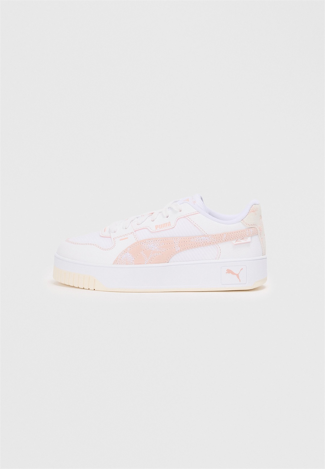 Puma CARINA - Sneaker low - white/rose quartz/weiß
