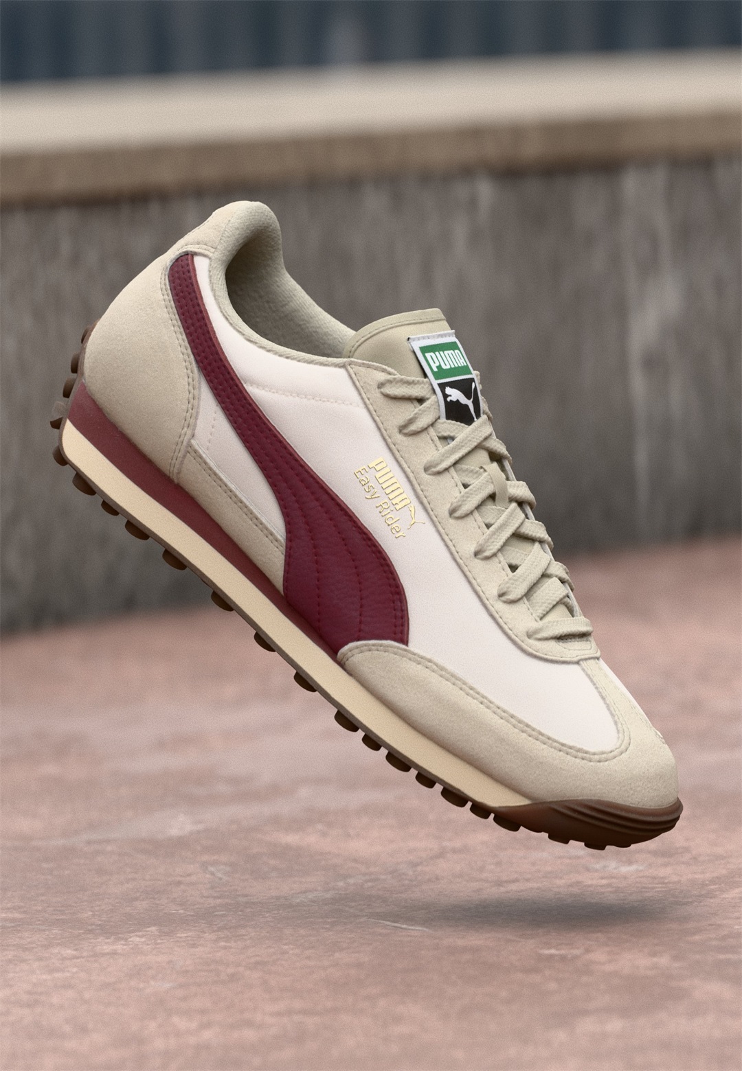 Puma EASY RIDER VINTAGE UNISEX - Sneaker low - warm white/ruby shimmer/beige