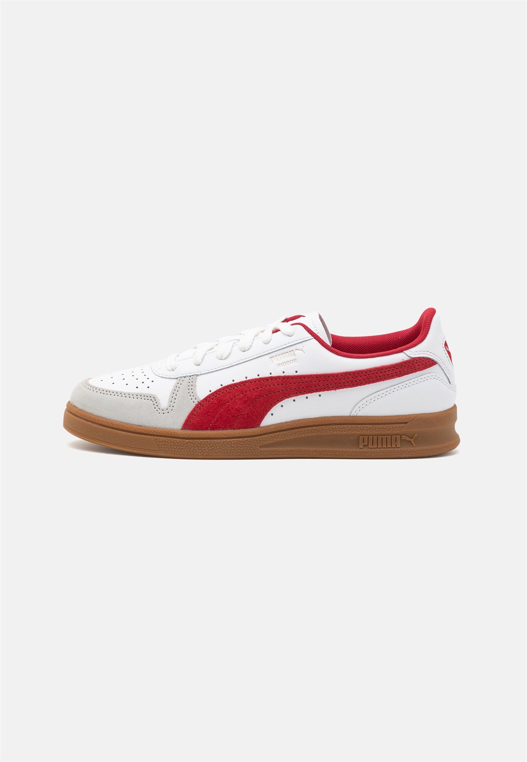 Puma INDOOR UNISEX - Sneaker low - white/dark crimson/weiß