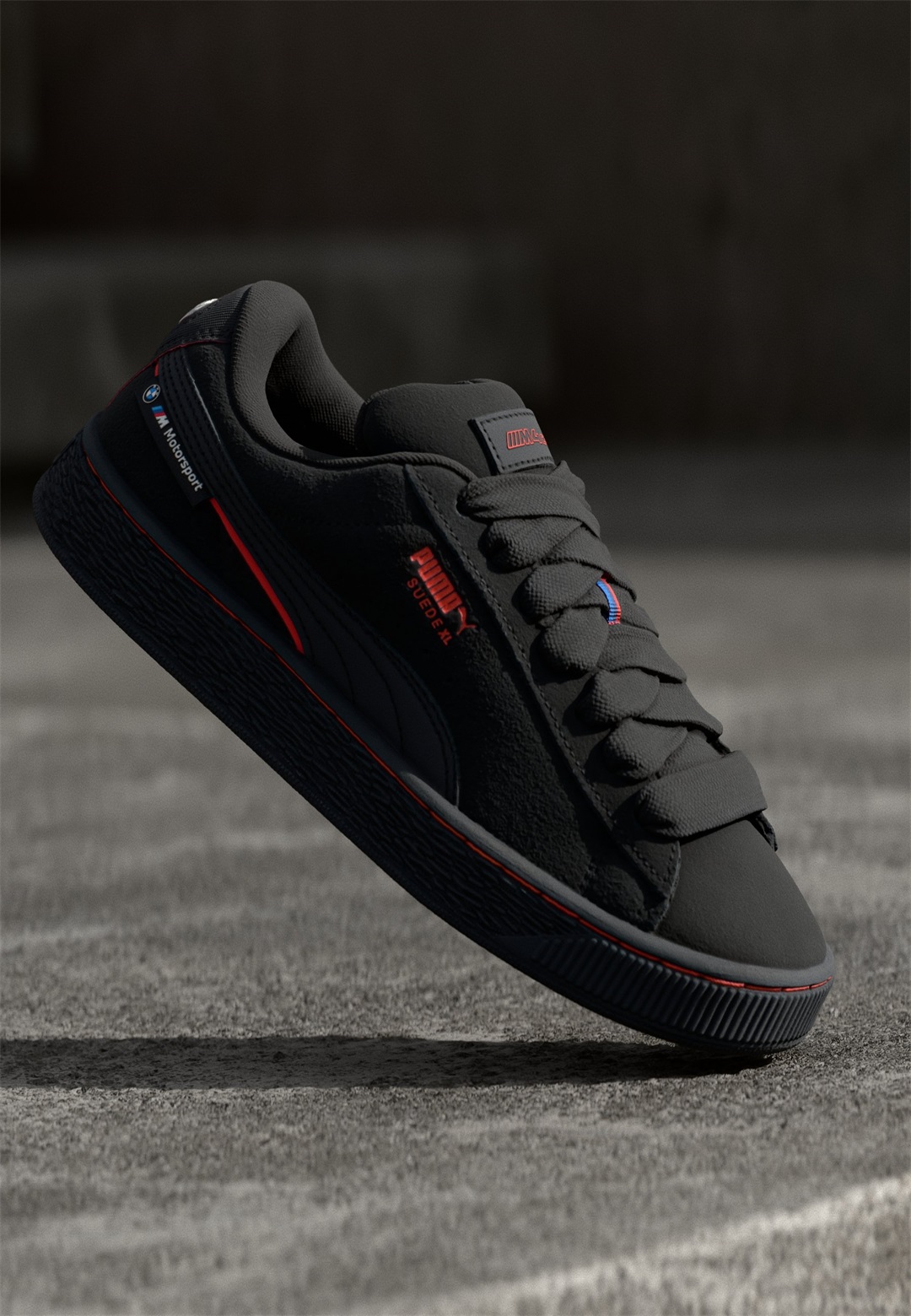 Puma BMW UNISEX - Skateschuh - black/pop red/schwarz