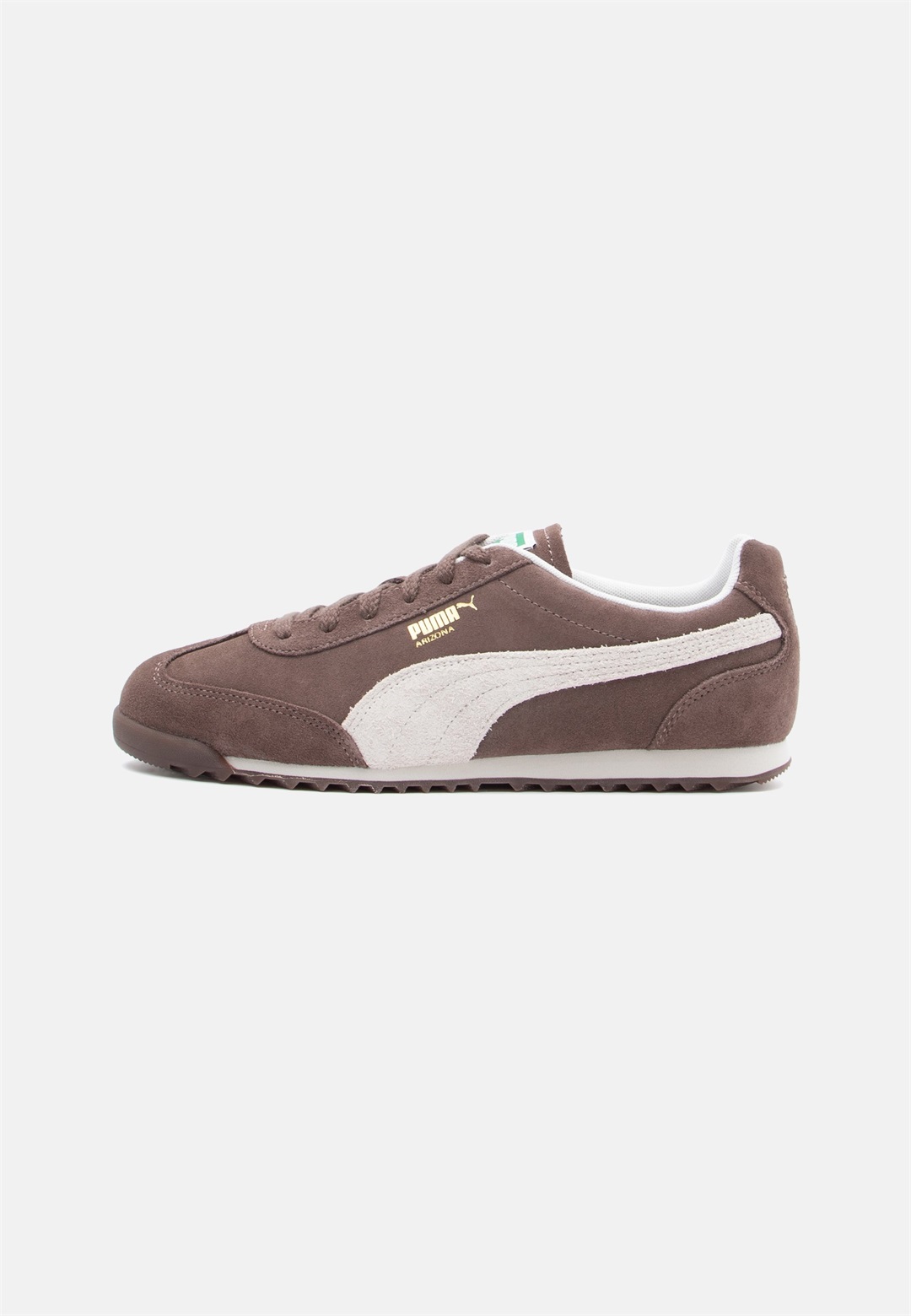Puma ARIZONA UNISEX - Sneaker low - flat bronze/alpine snow/gold-coloured/braun