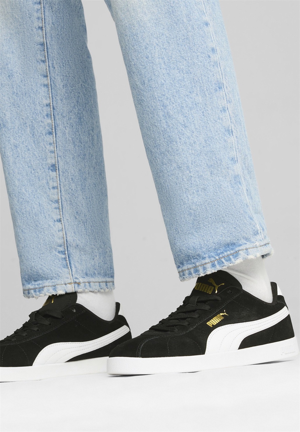 Puma SNEAKERS - Sneaker low - black white gold/schwarz